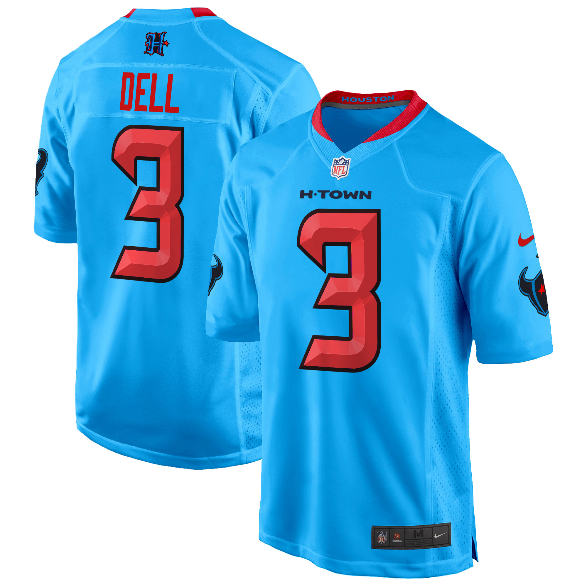 Men's Tank Dell Houston Texans 2024 Game Blue Jersey - All Stitched