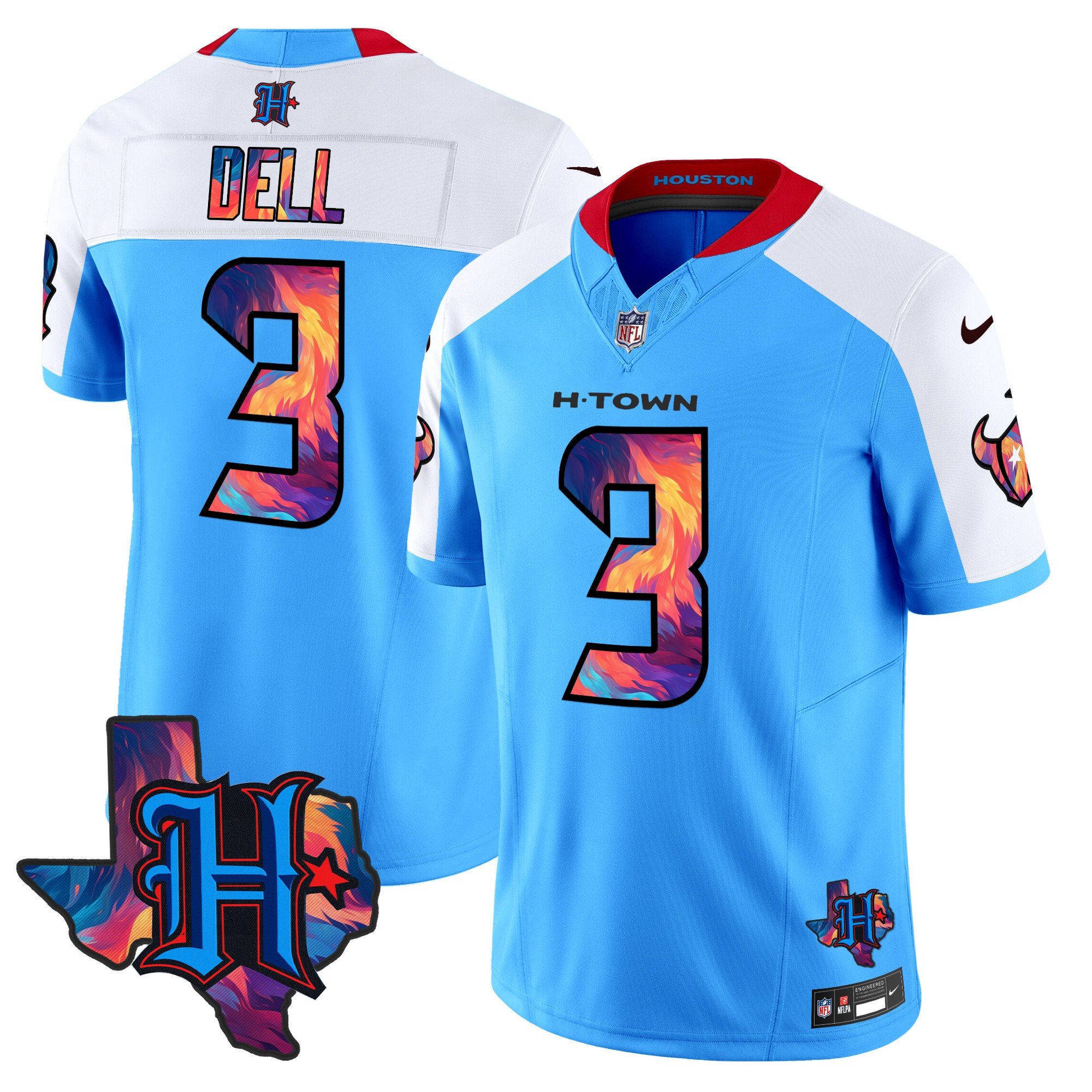 Men's Tank Dell Houston Texans 2024 Special Vapor Limited Blue Alternate Jersey - All Stitched