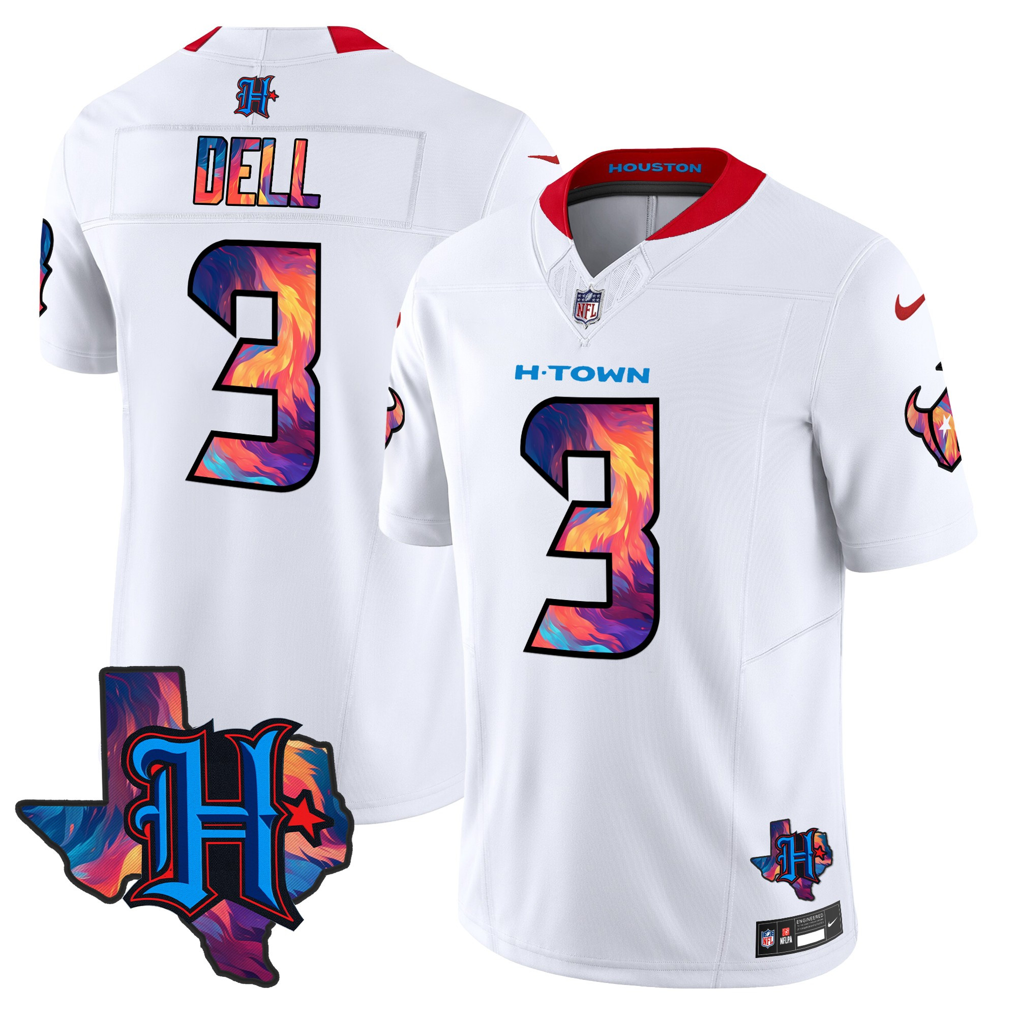 Men's Tank Dell Houston Texans 2024 Special Vapor Limited White Jersey - All Stitched