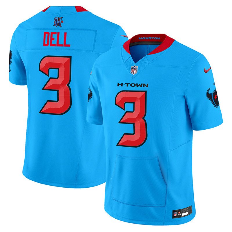 Men's Tank Dell Houston Texans 2024 Vapor Hand Warmer Blue Jersey - All Stitched