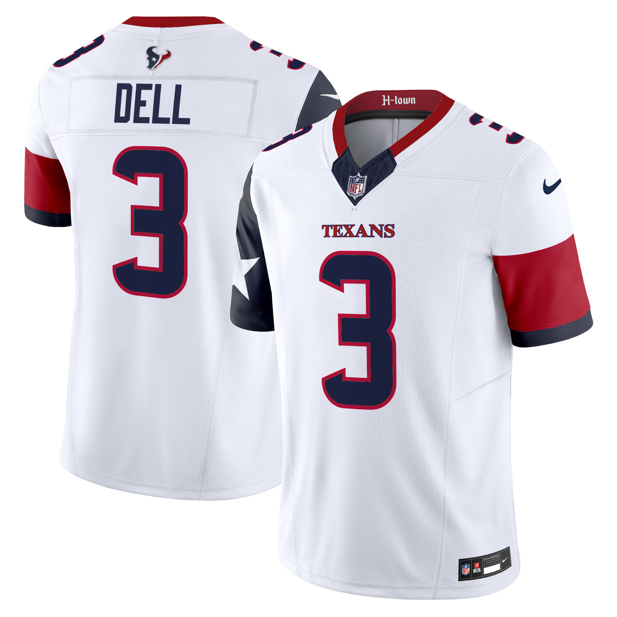 Men's Tank Dell Houston Texans 2024 Vapor Limited White Jersey - All Stitched