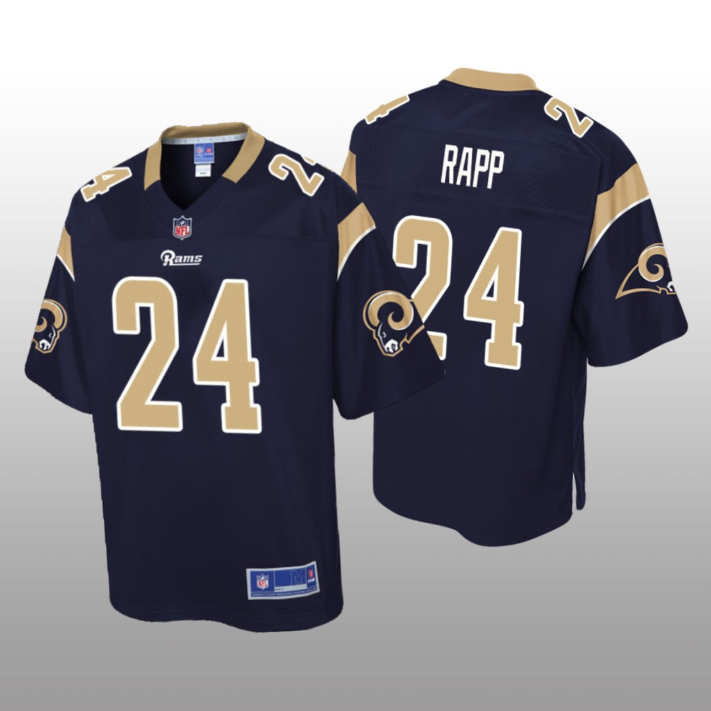 Men's Taylor Rapp #24 Los Angeles Rams Navy Pro Line Jersey