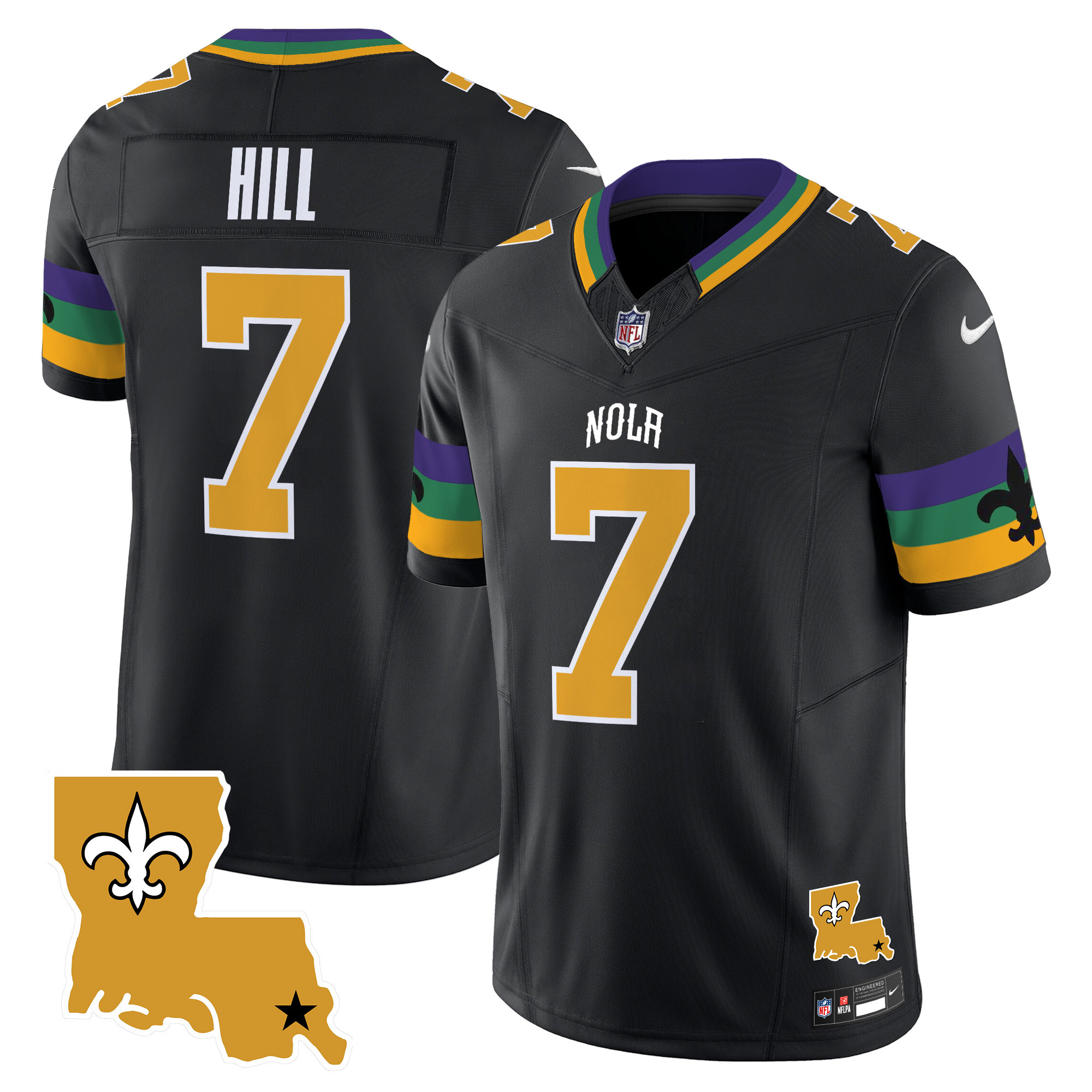 Men's Taysom Hill New Orleans Saints 2024 New Orleans City Vapor Limited Black Jersey - All Stitched