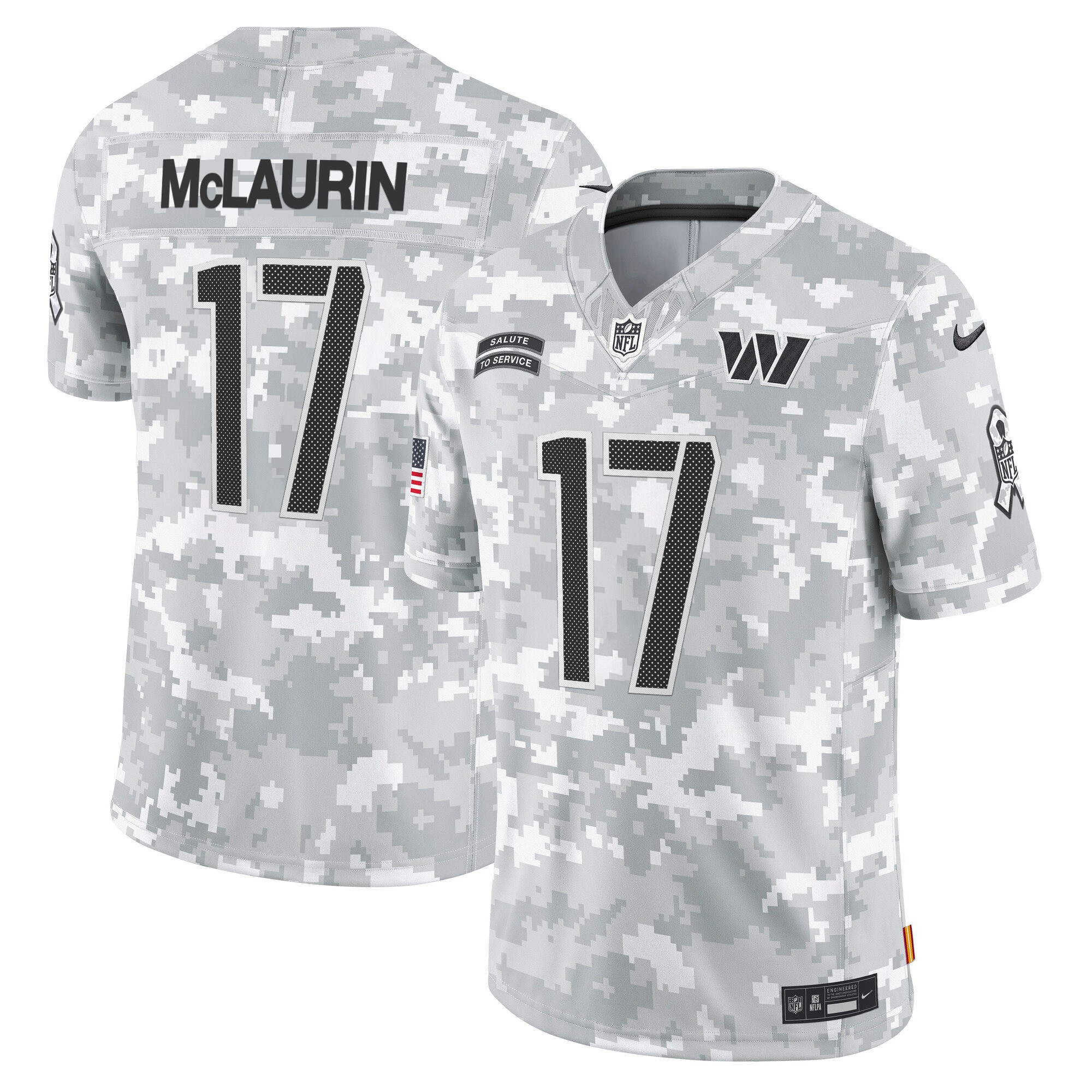 Men's Terry McLaurin Washington Commanders 2024 Salute to Service Vapor Limited Jersey - All Stitched