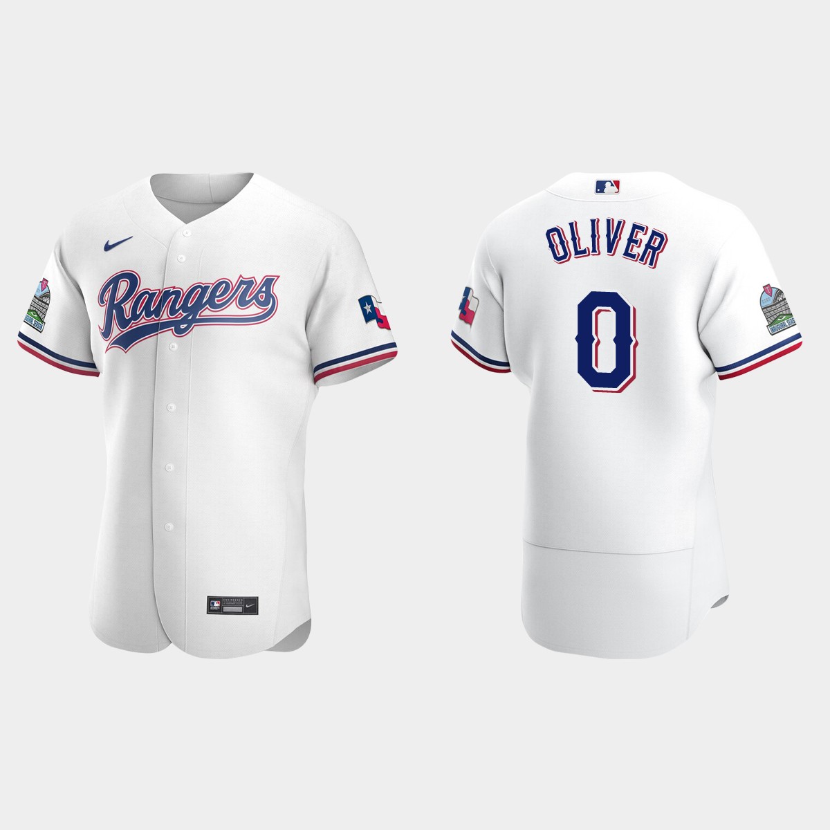 Men's Texas Rangers Al Oliver White Retired Player Jersey