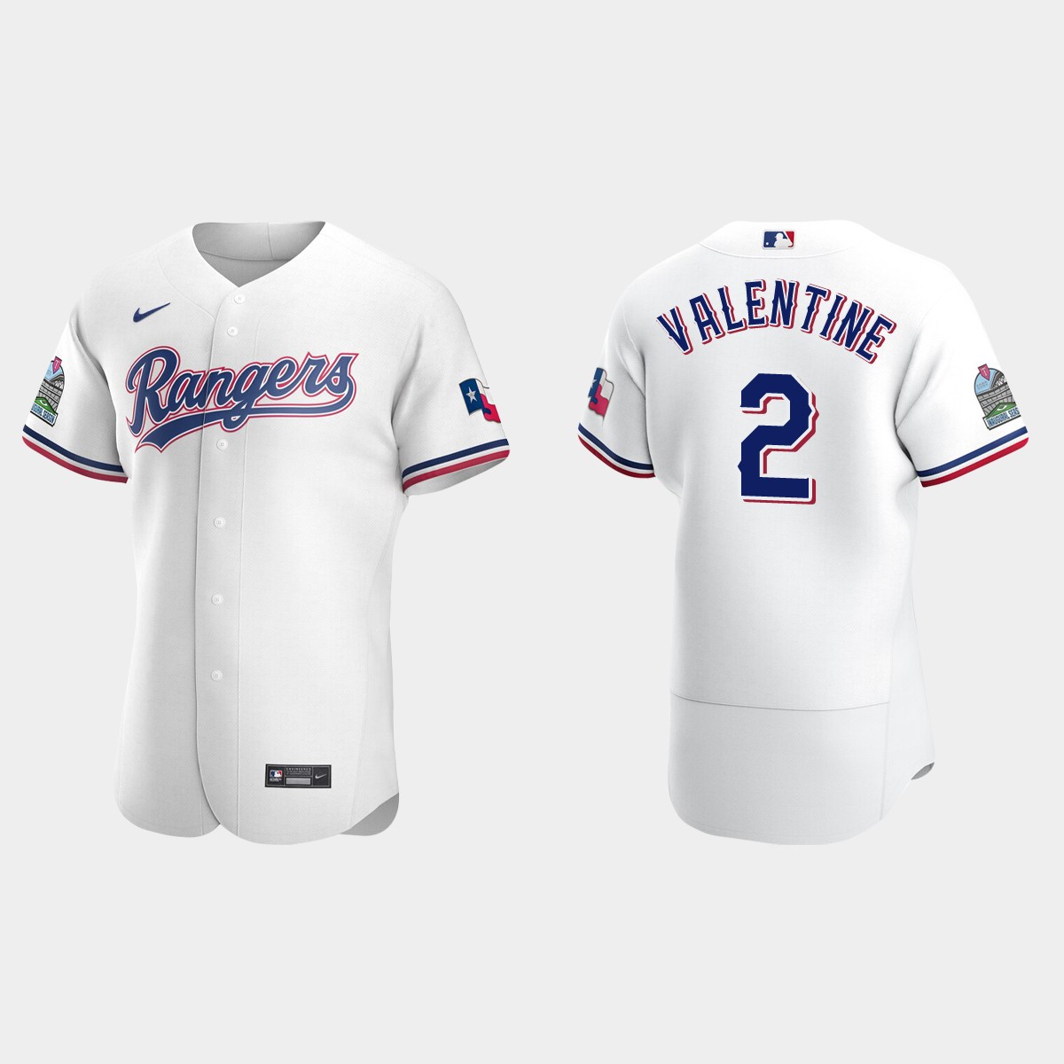 Men's Texas Rangers Bobby Valentine White Retired Player Jersey