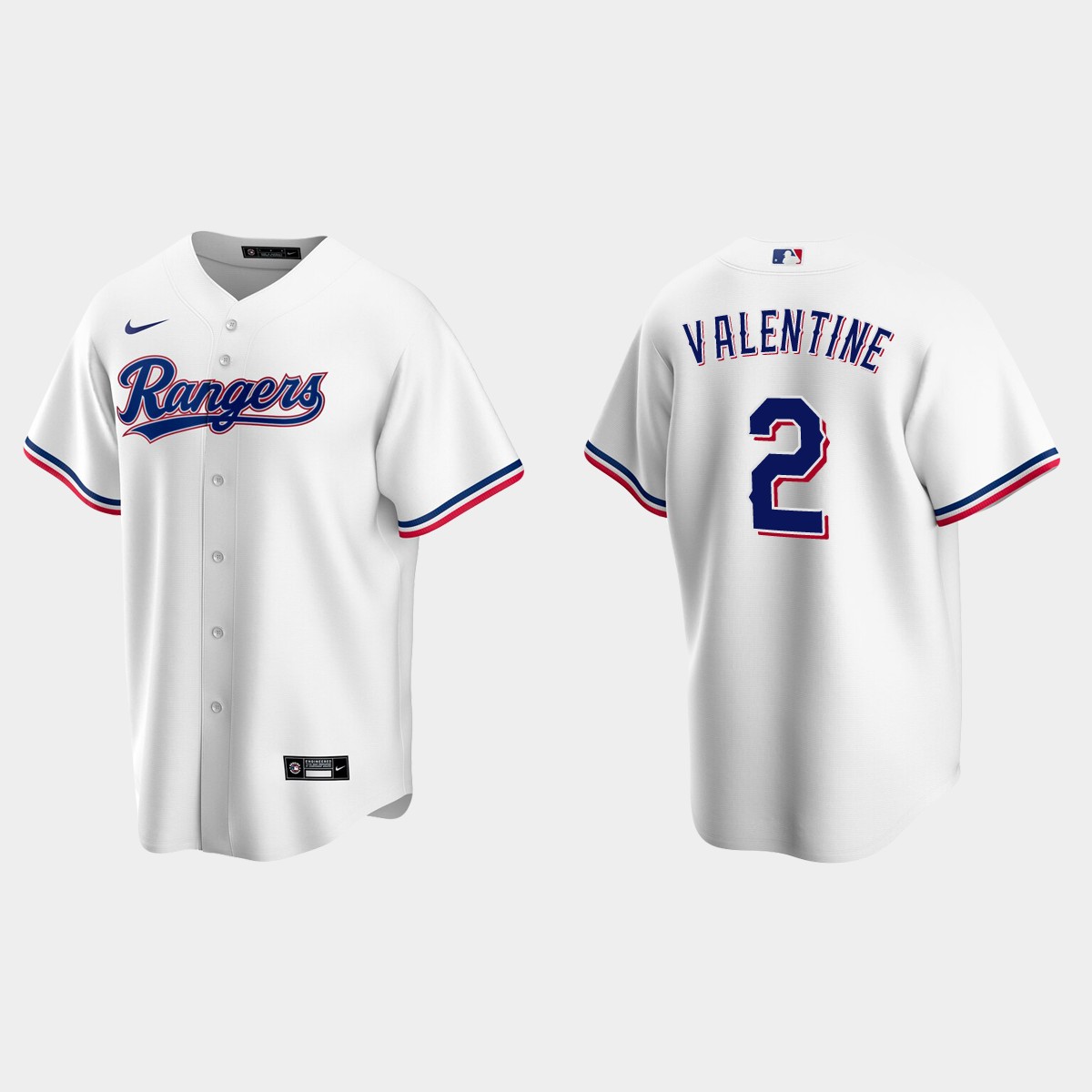 Men's Texas Rangers Bobby Valentine White Retired Player Jersey