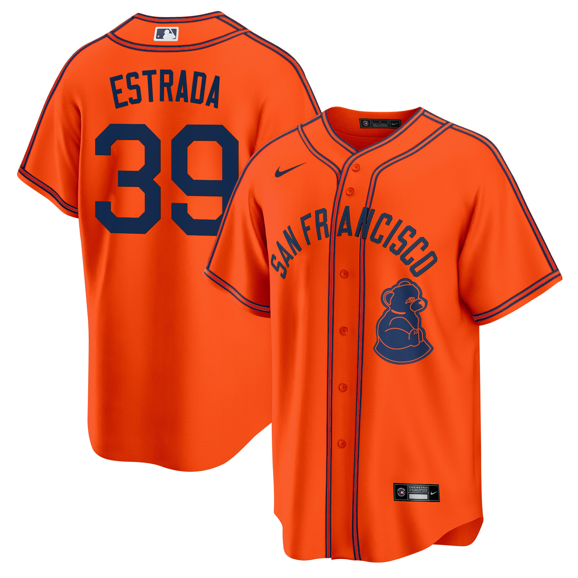Men's Thairo Estrada San Francisco Giants 2024 Rickwood Classic Vapor Premier Limited Orange Jersey - All Stitched