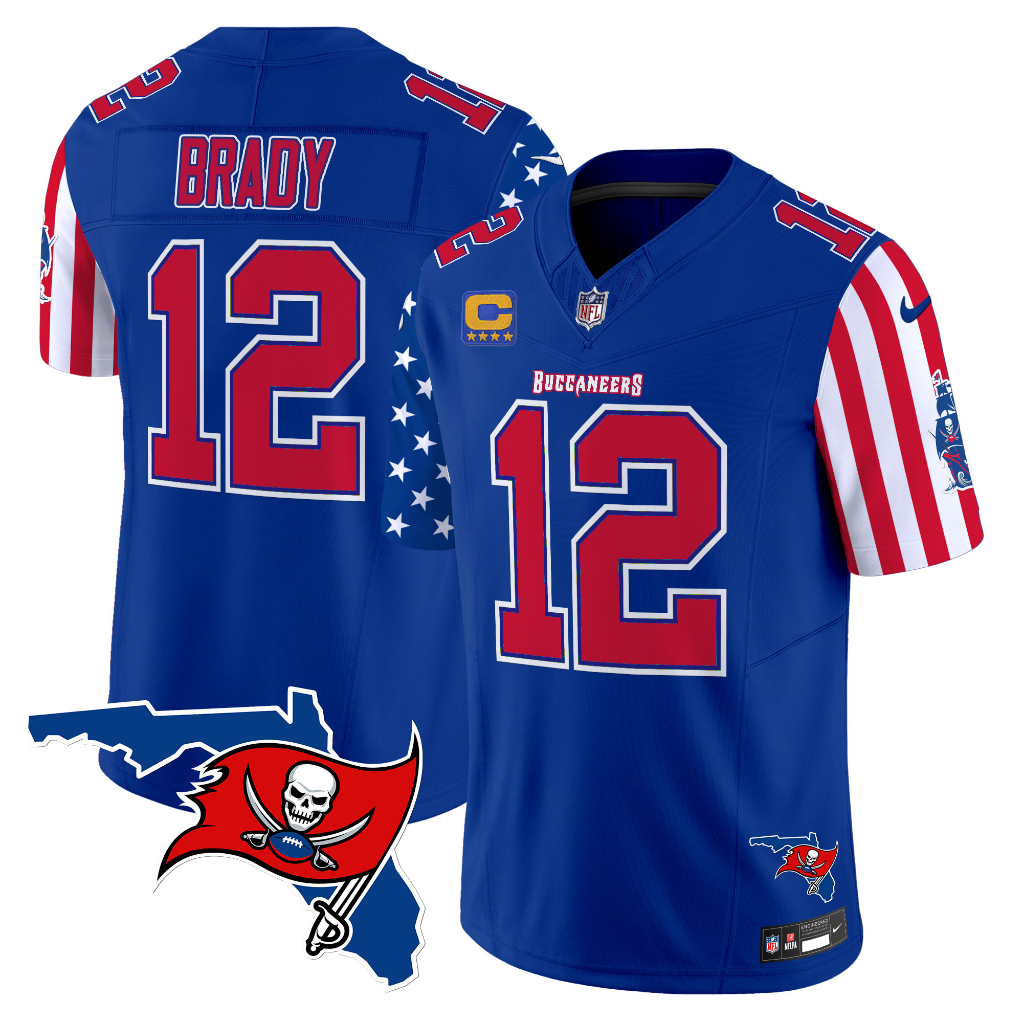 Men's Tom Brady Tampa Bay Buccaneers American Style Vapor Limited Royal Jersey - All Stitched