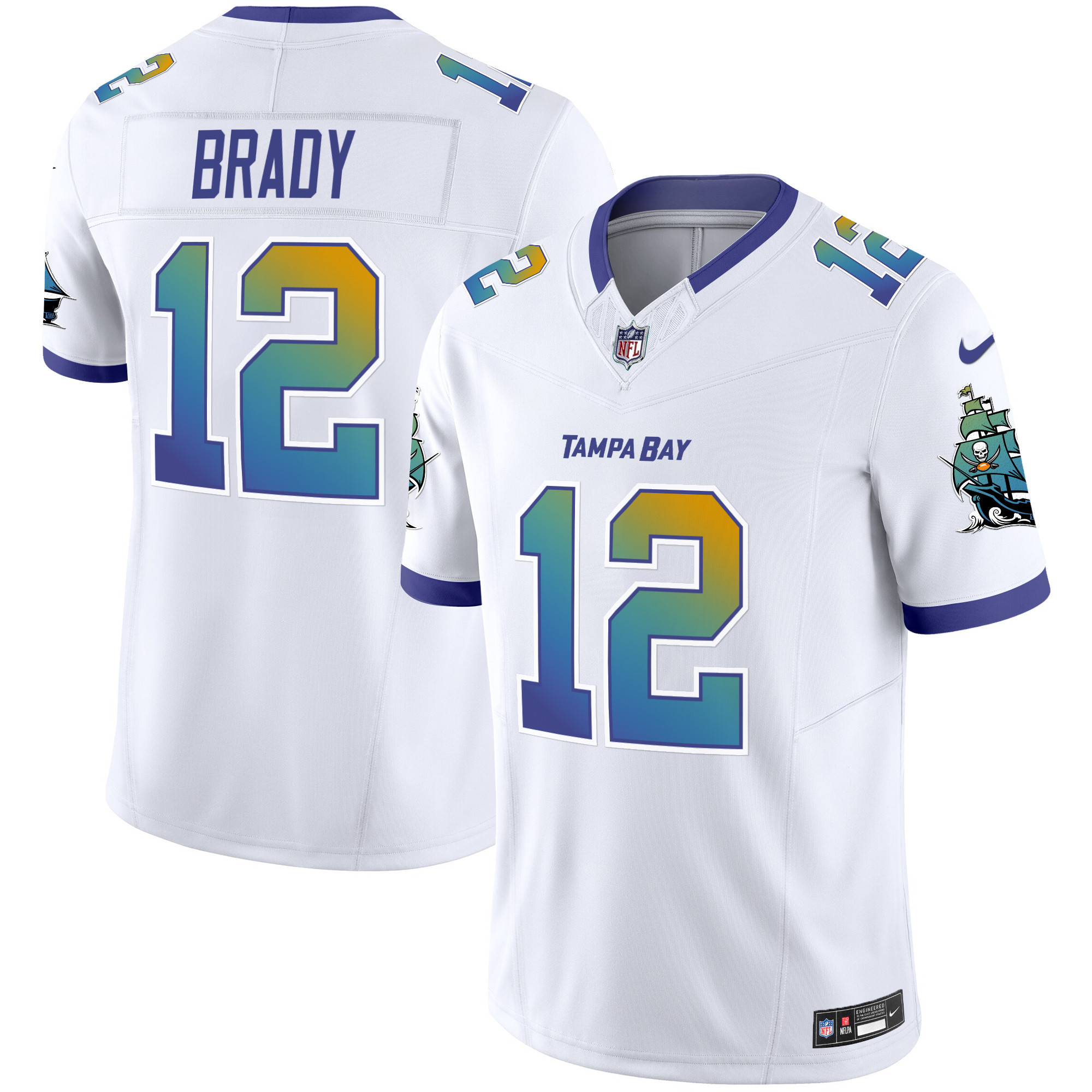 Men's Tom Brady Tampa Bay Buccaneers "Tampa City" Vapor Limited White Jersey - All Stitched