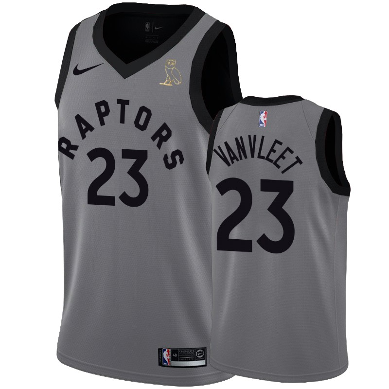 Men's Toronto Raptors Fred VanVleet Gray #23 Raptors X OVO Swingman Jersey