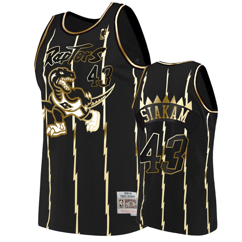 Men's Toronto Raptors Pascal Siakam Black #43 Golden Edition Swingman Jersey