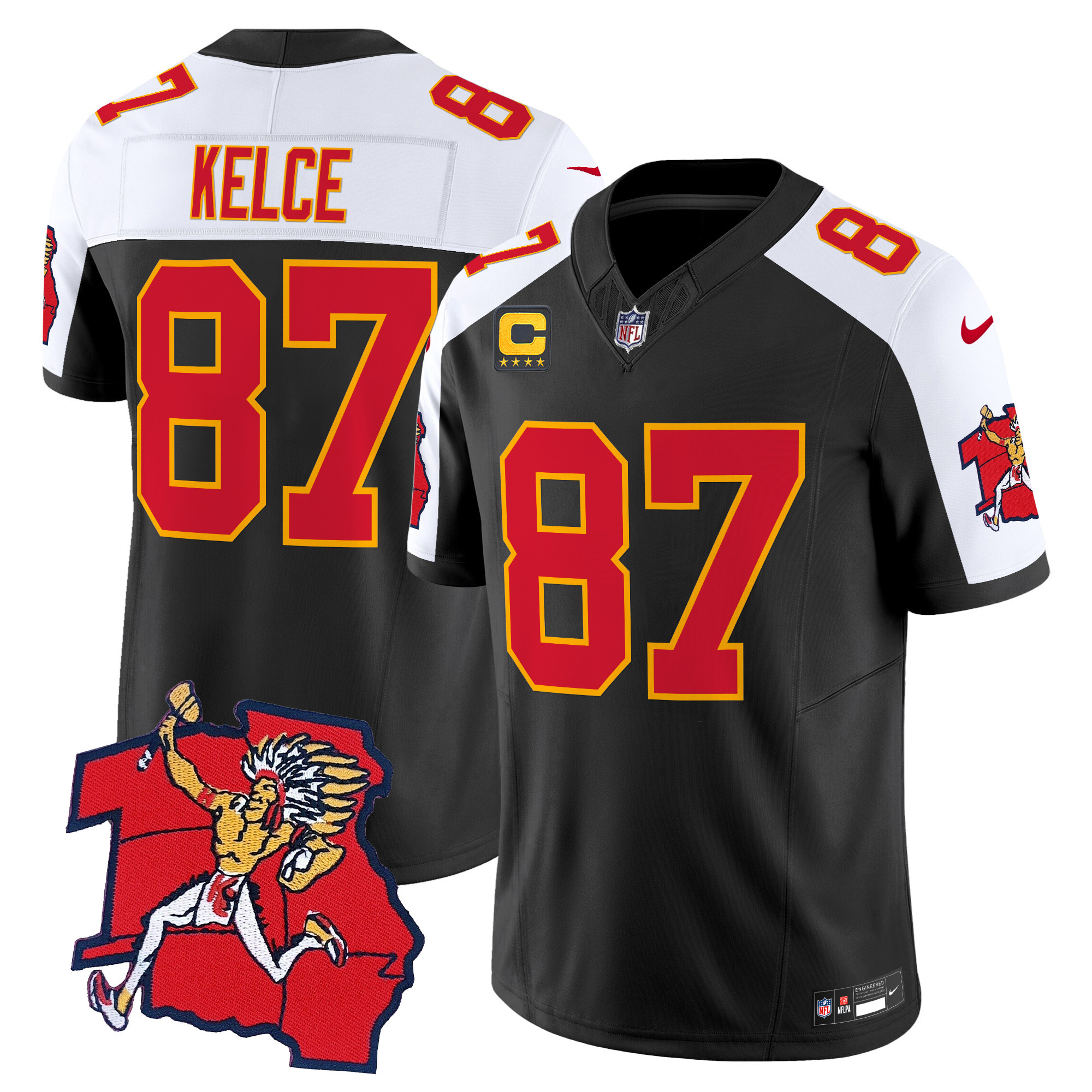 Men's Travis Kelce Kansas City Chiefs 1963 Throwback Vapor Limited Black Alternate Jersey - All Stitched