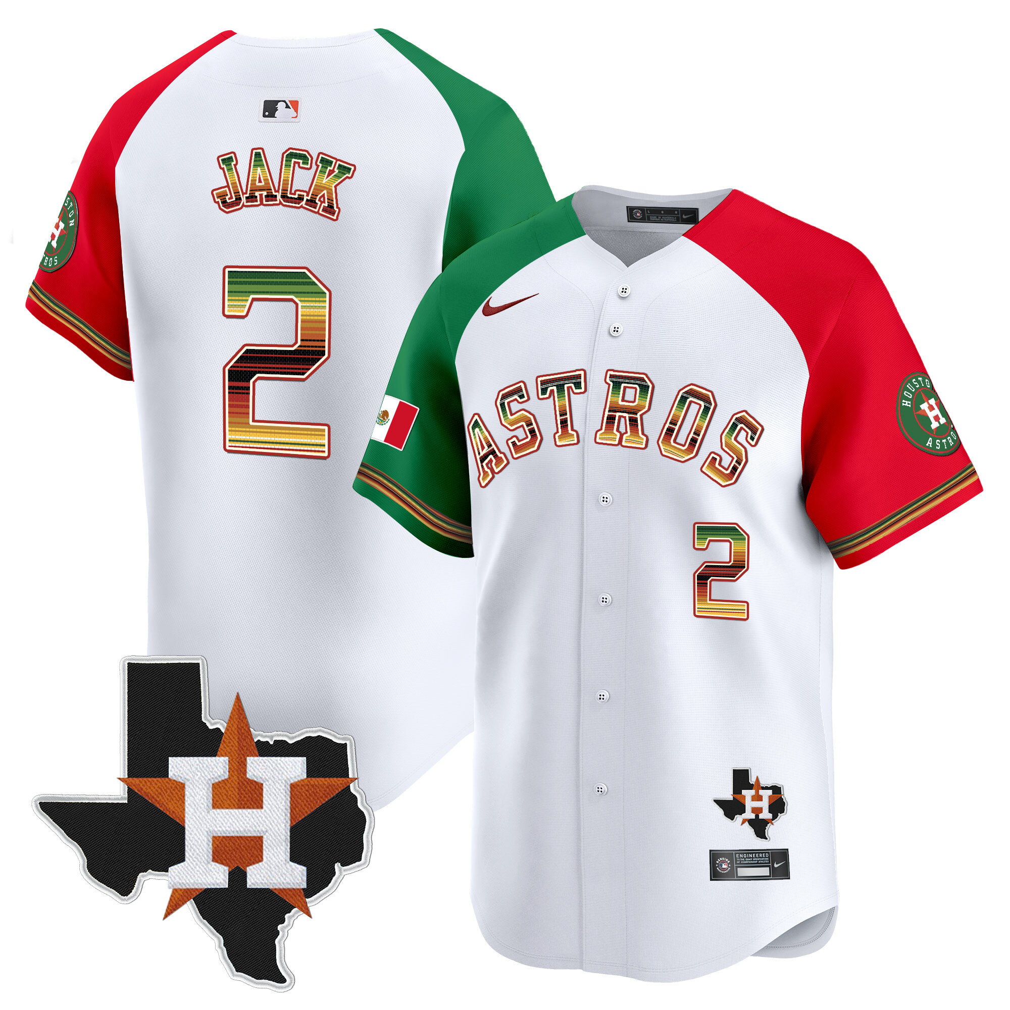 Men's Travis Scott Houston Astros Mexico Traditional Style Vapor Premier Limited Alternate Jersey - All Stitched
