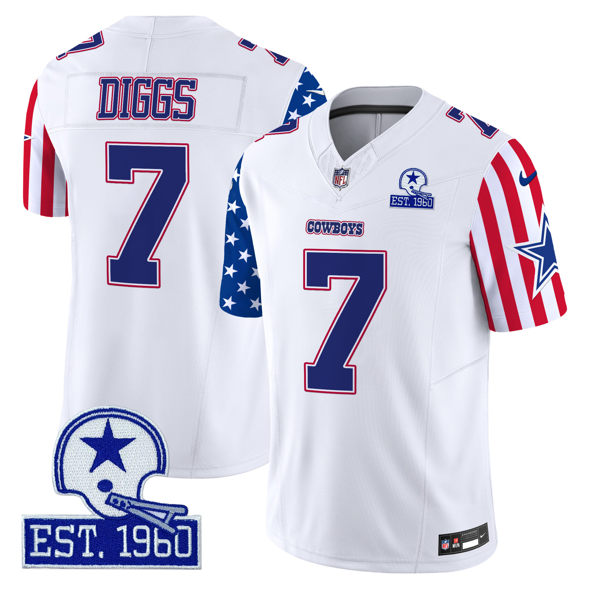 Men's Trevon Diggs Dallas Cowboys American Style Vapor Limited White Jersey - All Stitched