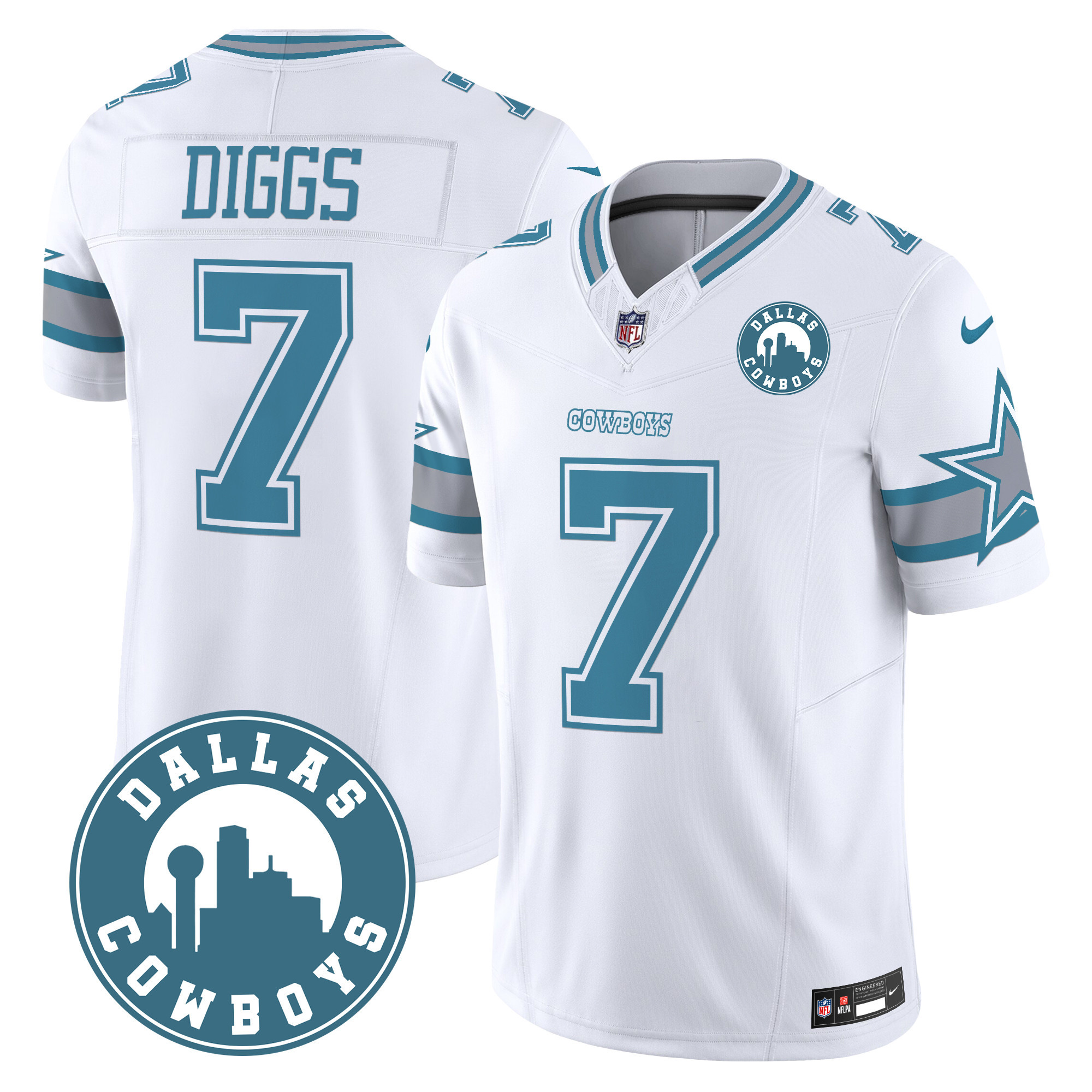Men's Trevon Diggs Dallas Cowboys "Dallas City" Patch Vapor Limited Heritage Jersey - All Stitched