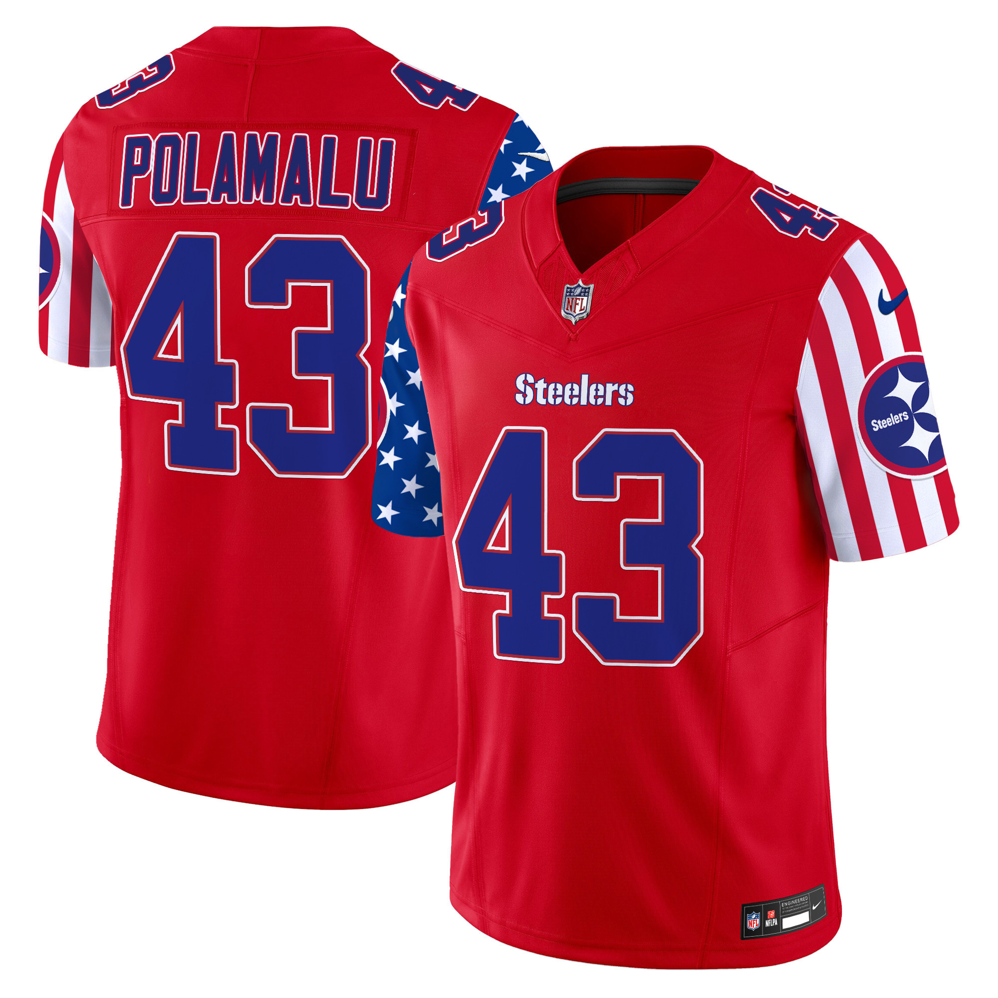 Men's Troy Polamalu Pittsburgh Steelers American Style Vapor Limited Red Jersey - All Stitched