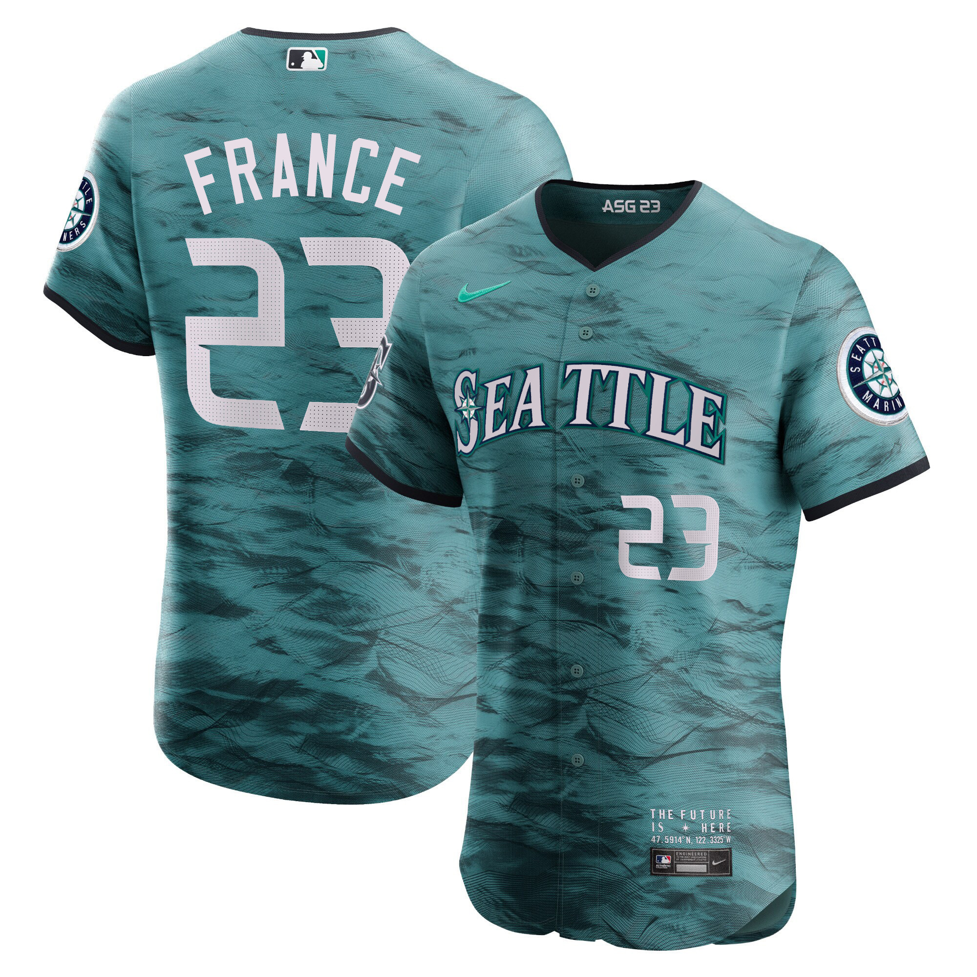 Men's Ty France Seattle Mariners 2023 All-Star Game Teal Jersey - All Stitched