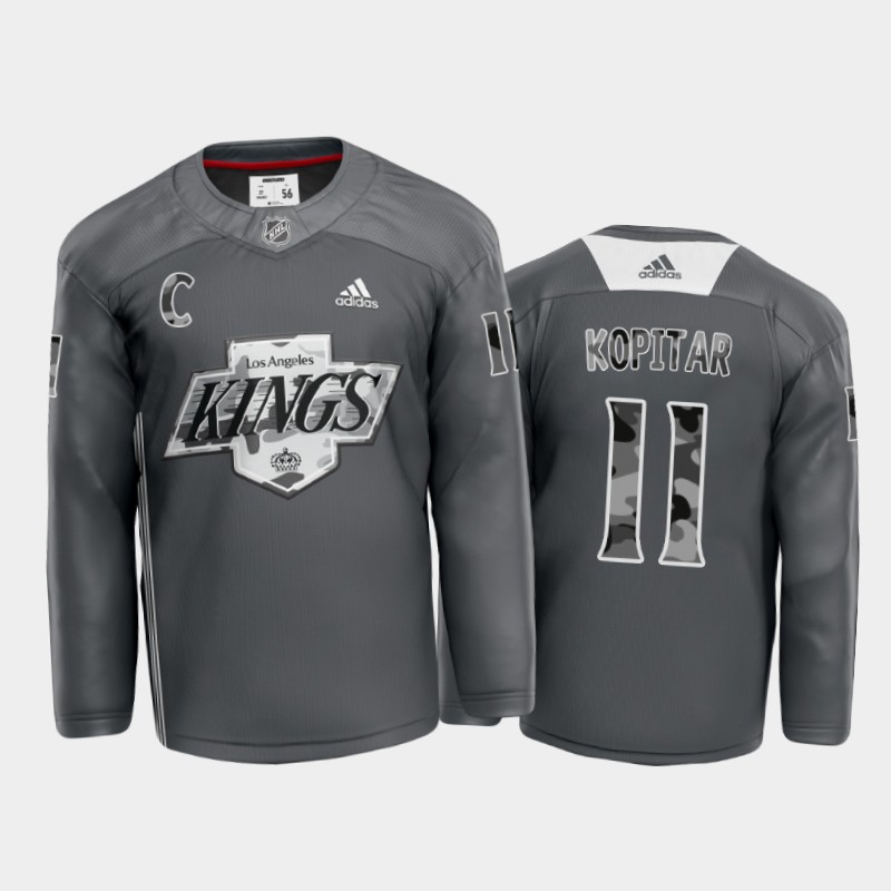 Men's Undefeated X LA Kings Anze Kopitar #11 Warm Up Gray Jersey