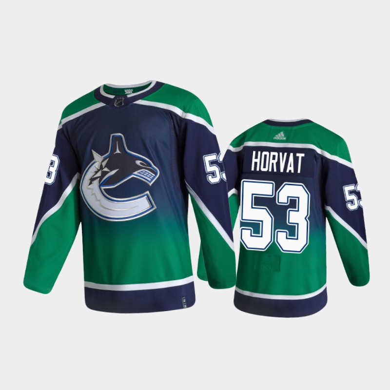 Men's Vancouver Canucks Bo Horvat #53 Reverse Retro 2020-21 Blue Jersey