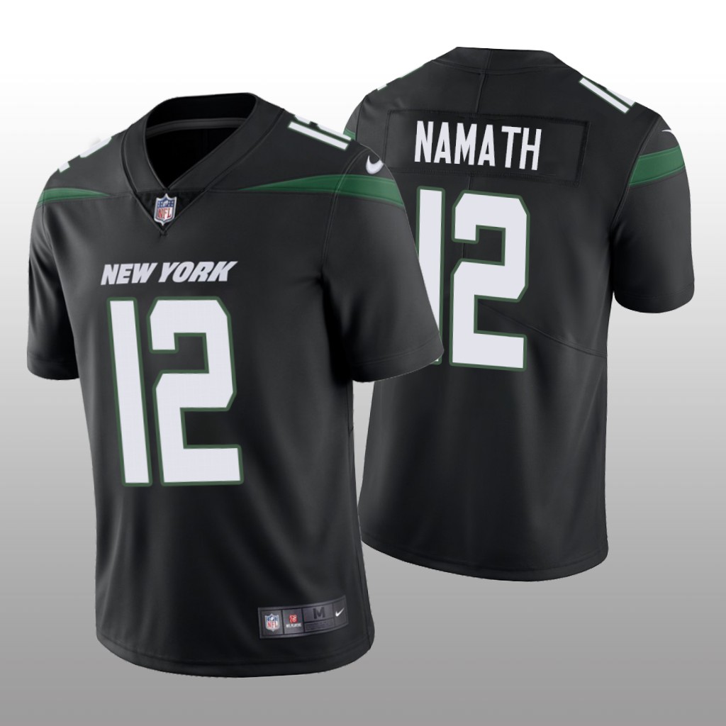 Men's Vapor Untouchable Limited Joe Namath #12 New York Jets Black Jersey