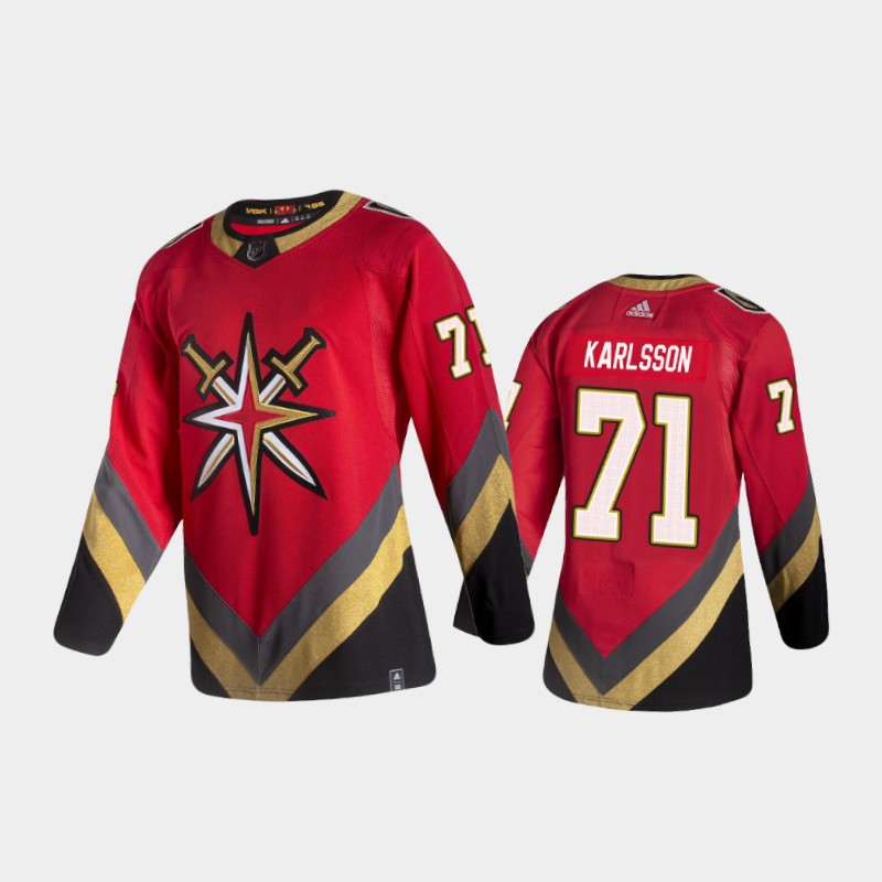 Men's Vegas Golden Knights William Karlsson #71 Reverse Retro 2020-21 Red Special Edition Pro Jersey
