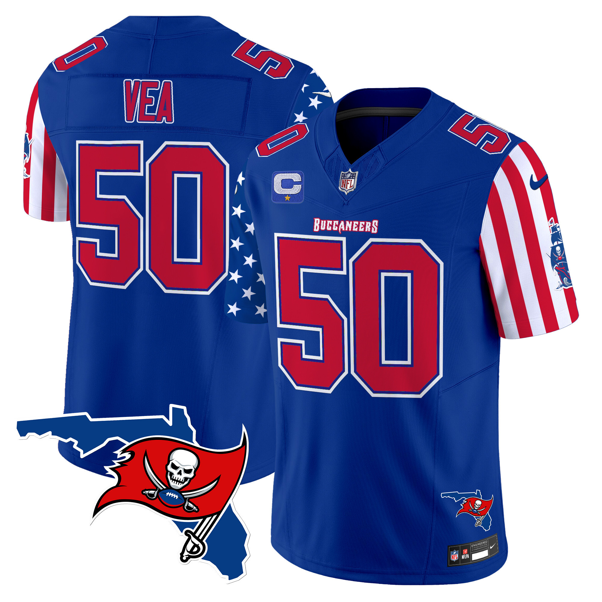 Men's Vita Vea Tampa Bay Buccaneers American Style Vapor Limited Royal Jersey - All Stitched