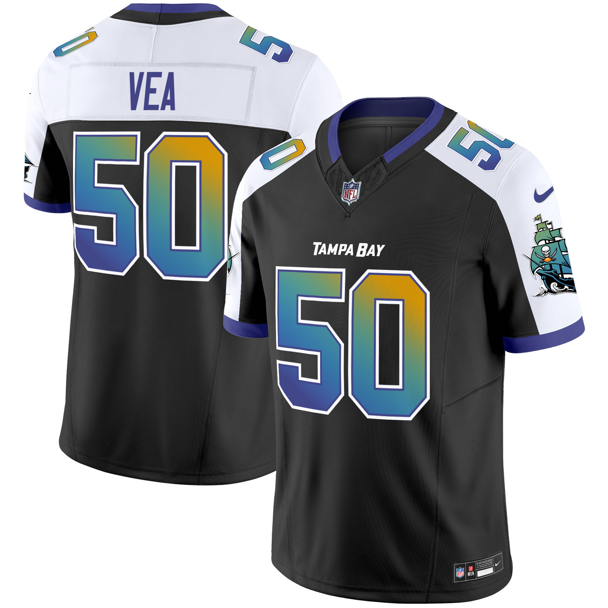 Men's Vita Vea Tampa Bay Buccaneers "Tampa City" Vapor Limited Alternate Jersey - All Stitched