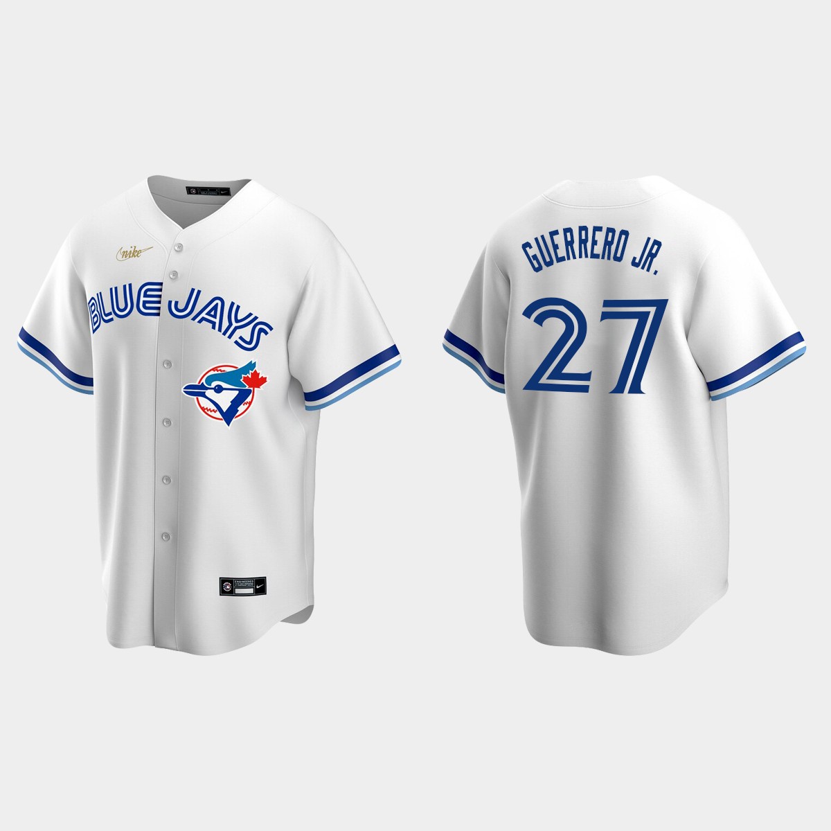 Men’s Vladimir Guerrero Jr. #27 Toronto Blue Jays Cooperstown Collection Home Jersey – White