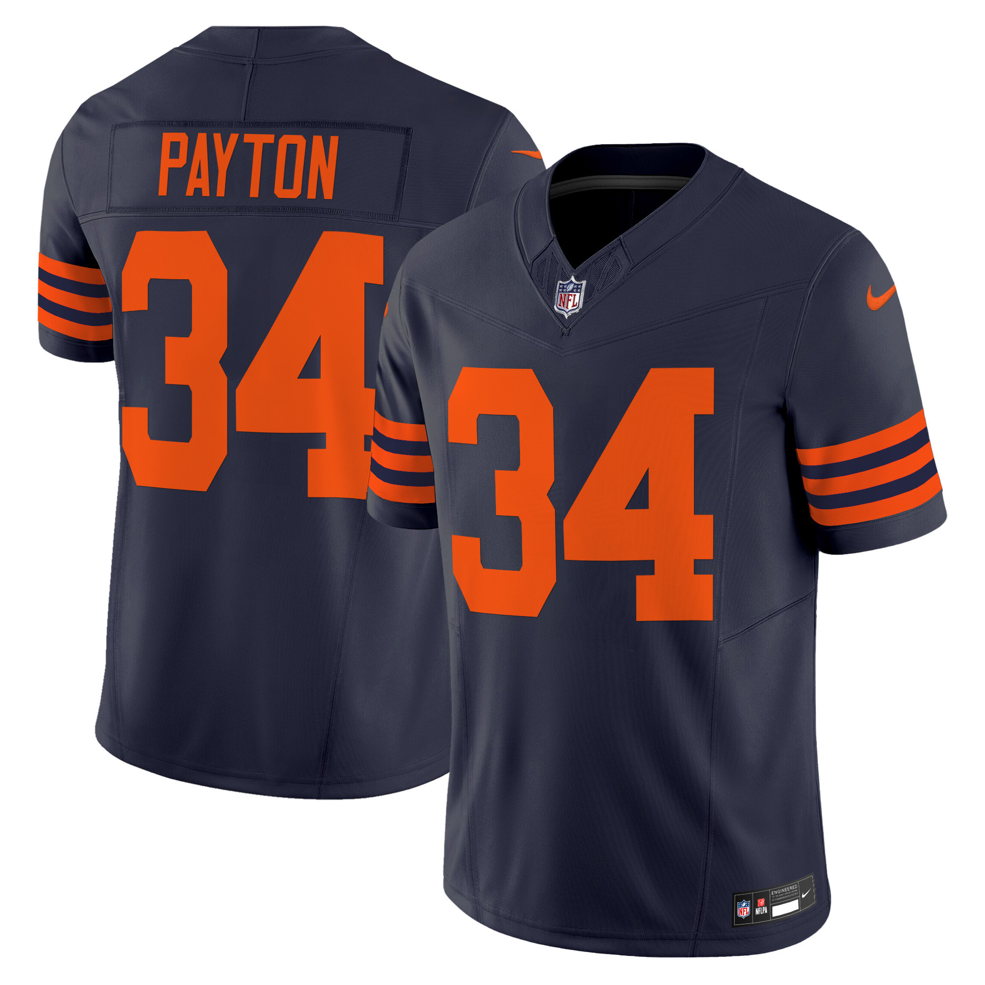 Men's Walter Payton Chicago Bears Throwback Vapor Limited Navy Jersey - All Stitched