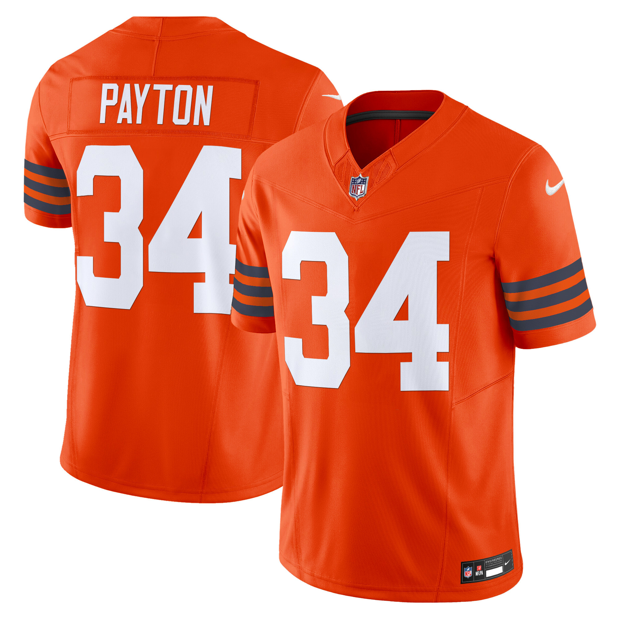 Men's Walter Payton Chicago Bears Throwback Vapor Limited Orange Jersey - All Stitched