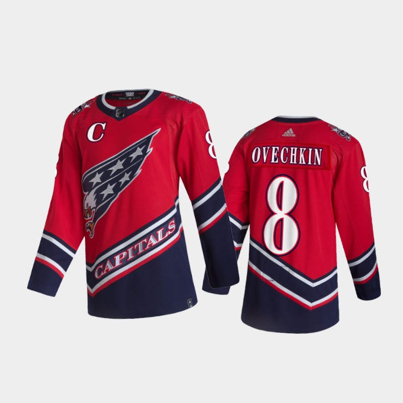 Men's Washington Capitals Alexander Ovechkin #8 Reverse Retro 2020-21 Red Special Edition Pro Jersey