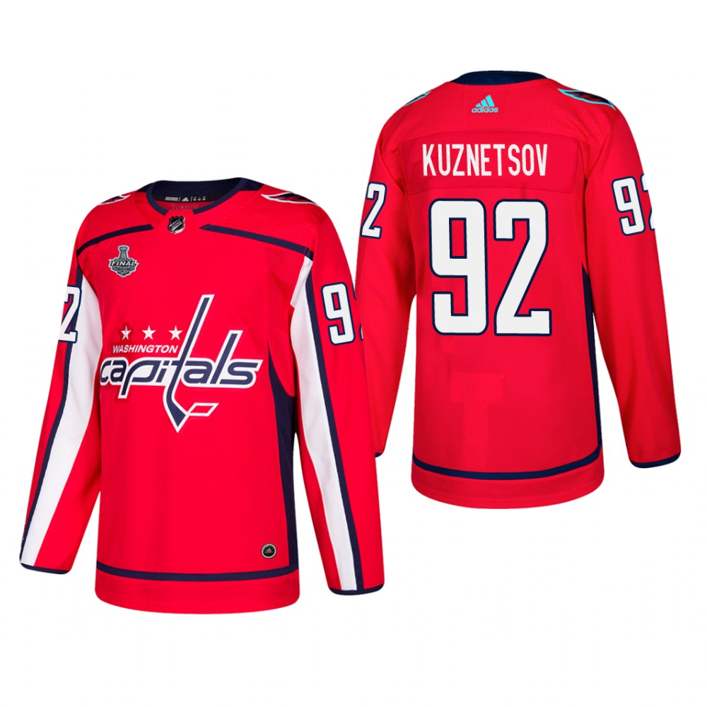 Men's Washington Capitals Evgeny Kuznetsov #92 Home Red Player Cheap Jersey