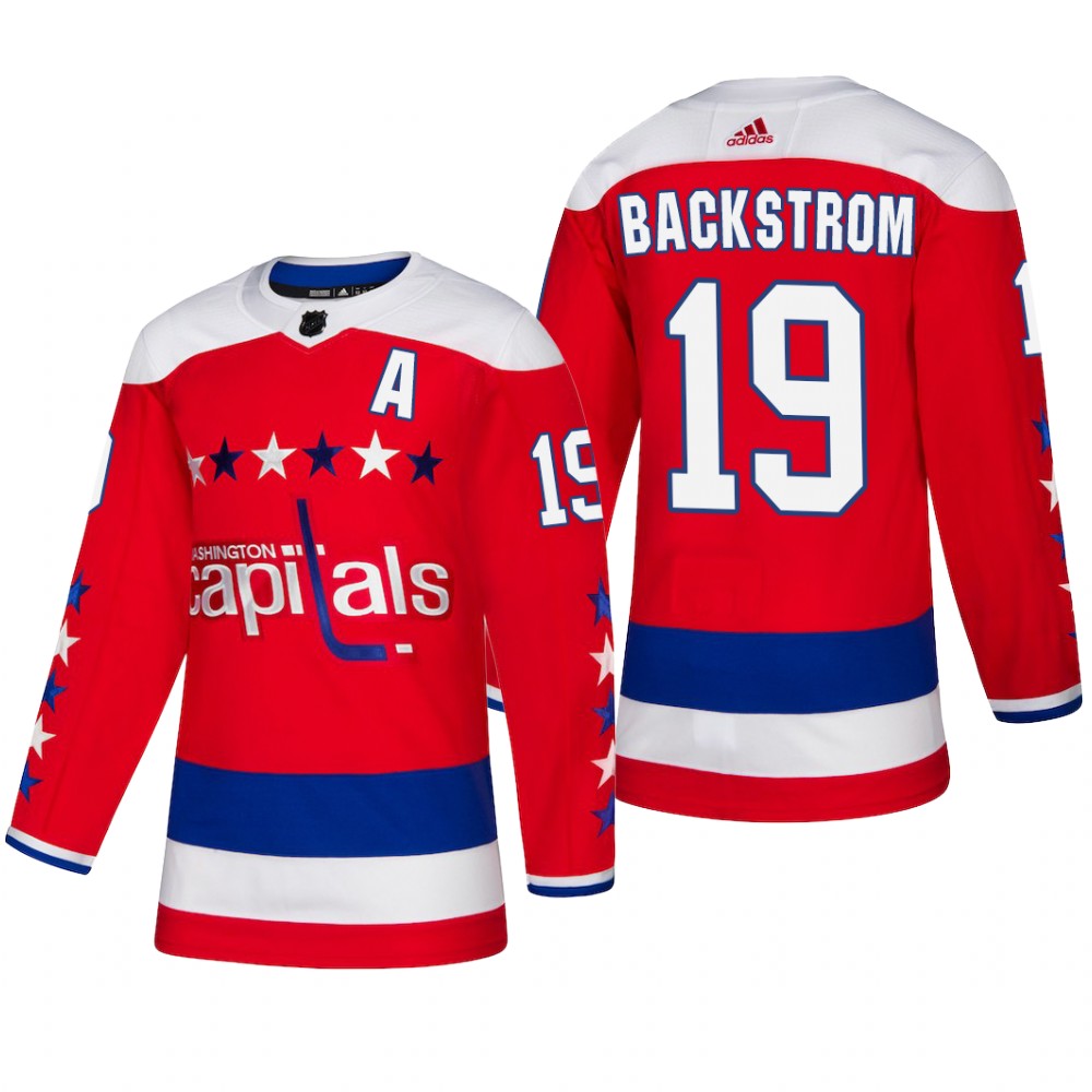 Men's Washington Capitals Nicklas Backstrom #19 2018-19 Alternate Reasonable Jersey - Red