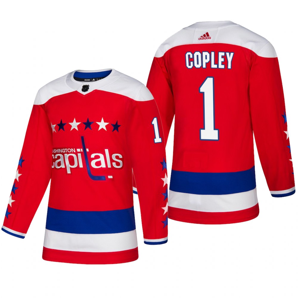 Men's Washington Capitals Pheonix Copley #1 2018-19 Alternate Reasonable Jersey - Red