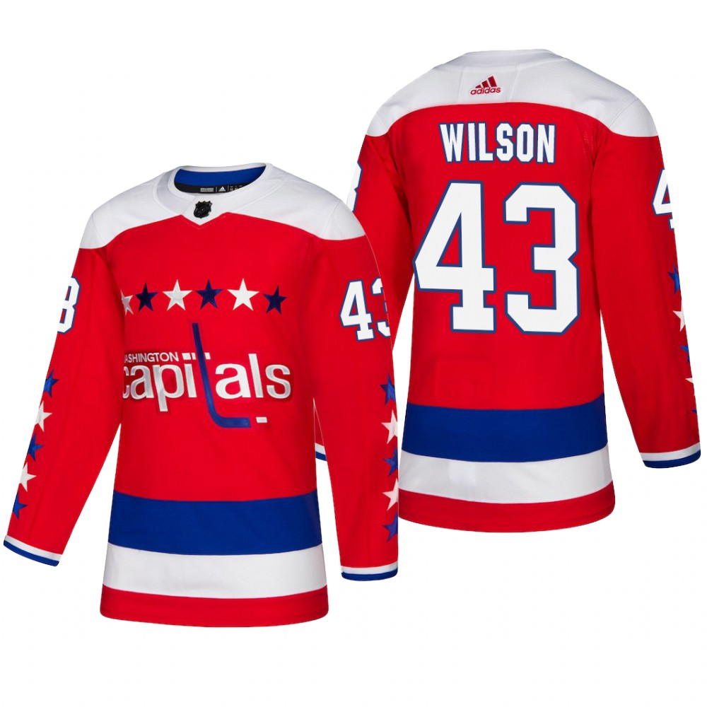 Men's Washington Capitals Tom Wilson #43 2018-19 Alternate Reasonable Jersey - Red