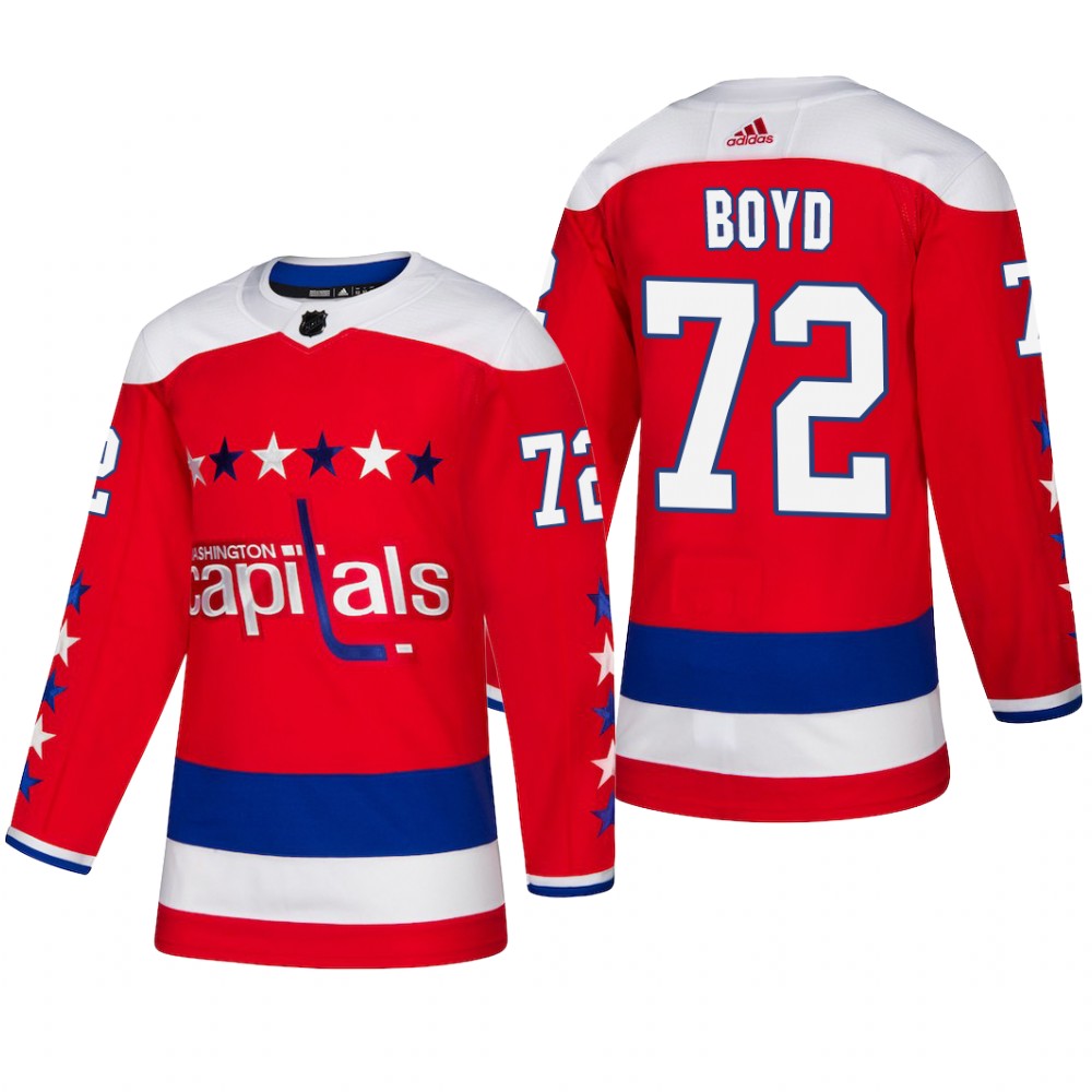 Men's Washington Capitals Travis Boyd #72 2018-19 Alternate Reasonable Jersey - Red