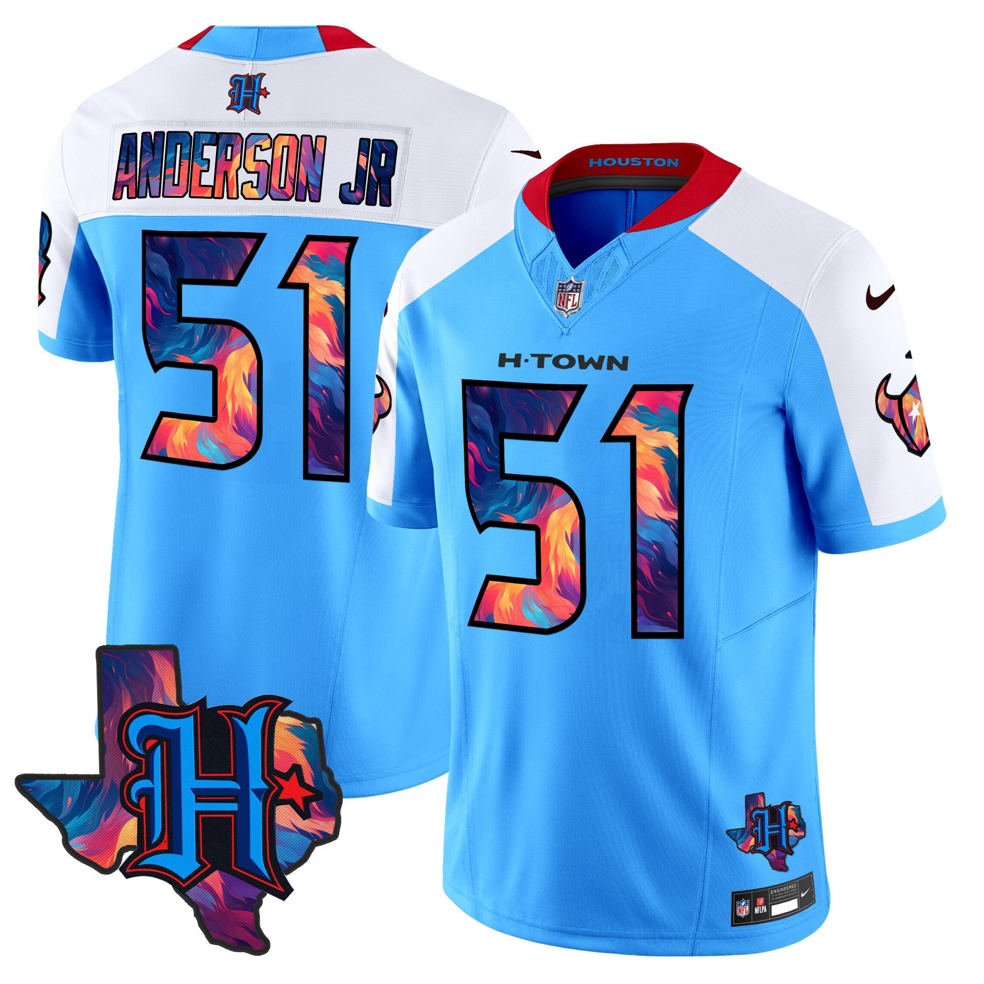 Men's Will Anderson Jr. Houston Texans 2024 Special Vapor Limited Blue Alternate Jersey - All Stitched