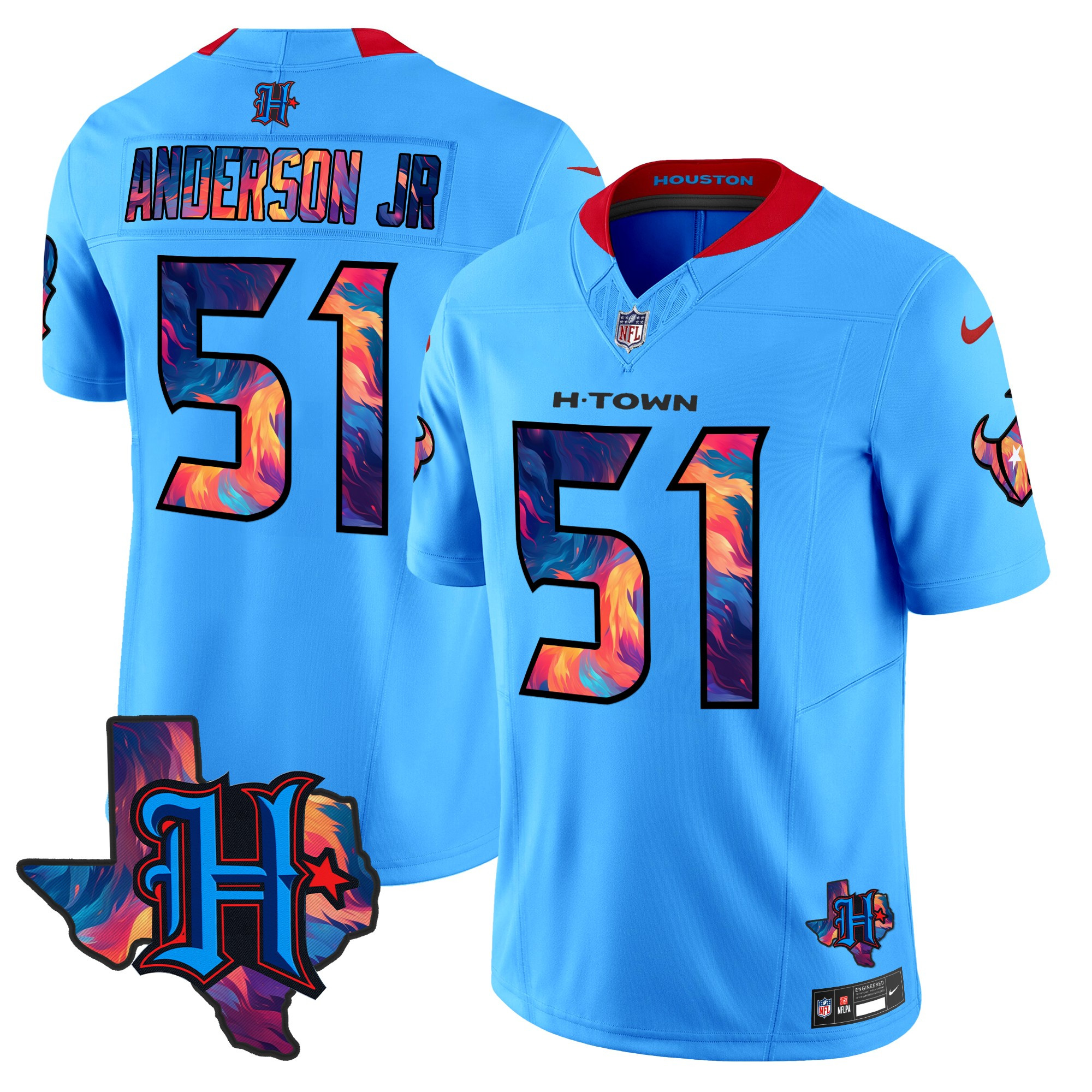 Men's Will Anderson Jr. Houston Texans 2024 Special Vapor Limited Blue Jersey - All Stitched