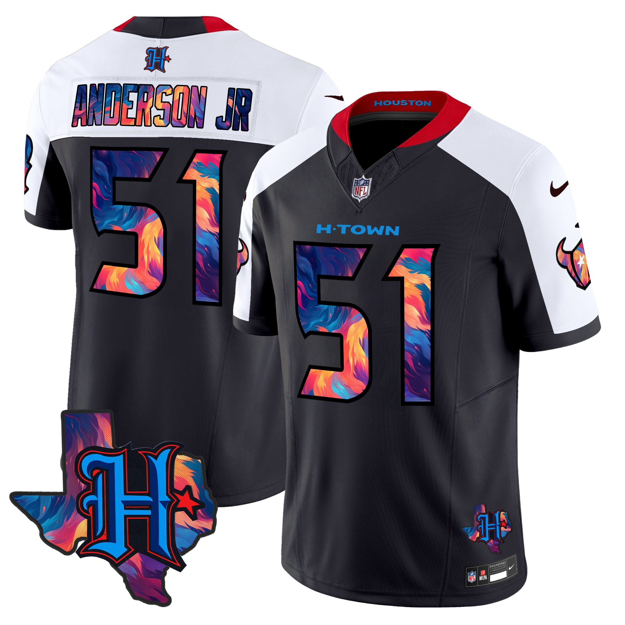 Men's Will Anderson Jr. Houston Texans 2024 Special Vapor Limited Navy Alternate Jersey - All Stitched