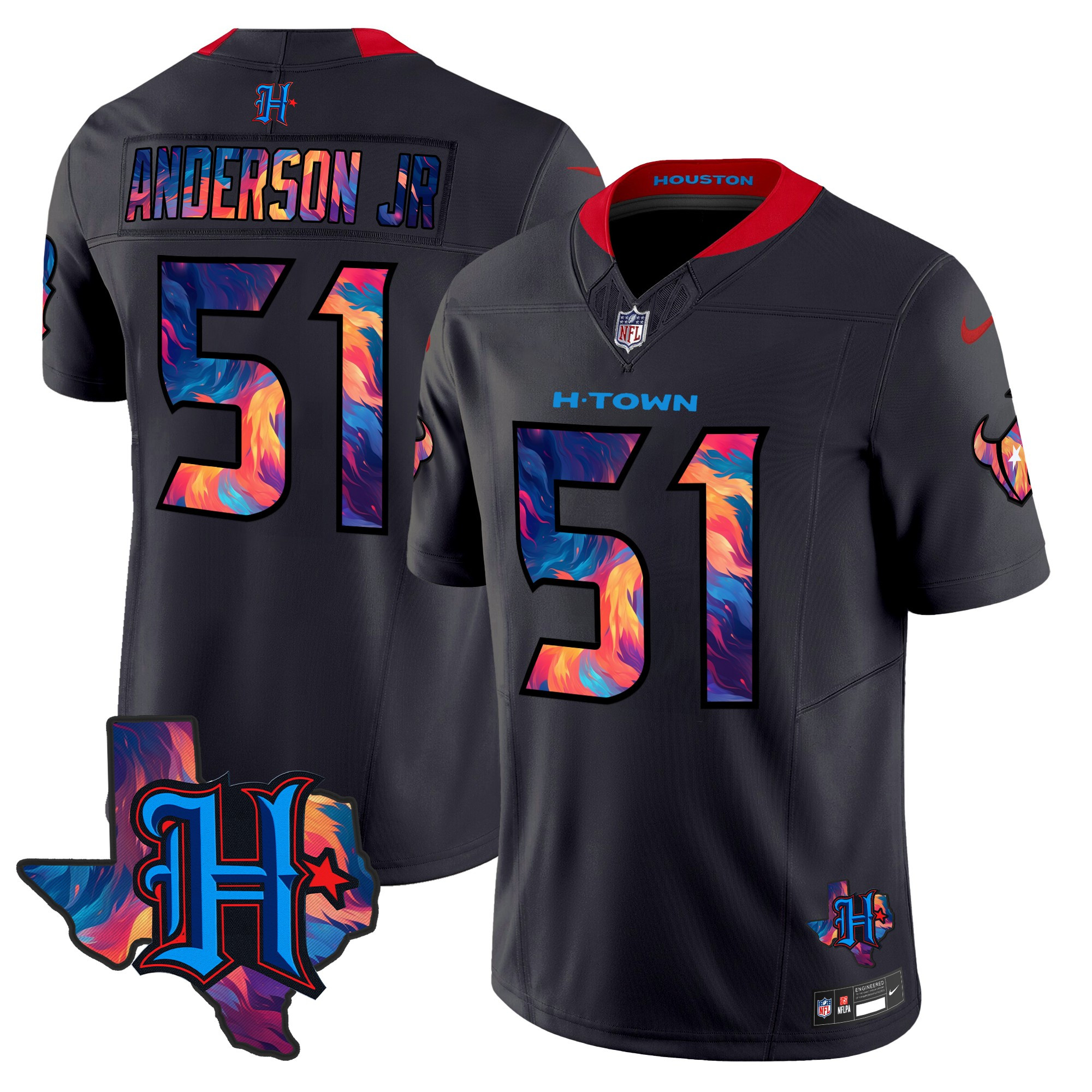 Men's Will Anderson Jr. Houston Texans 2024 Special Vapor Limited Navy Limited Jersey - All Stitched