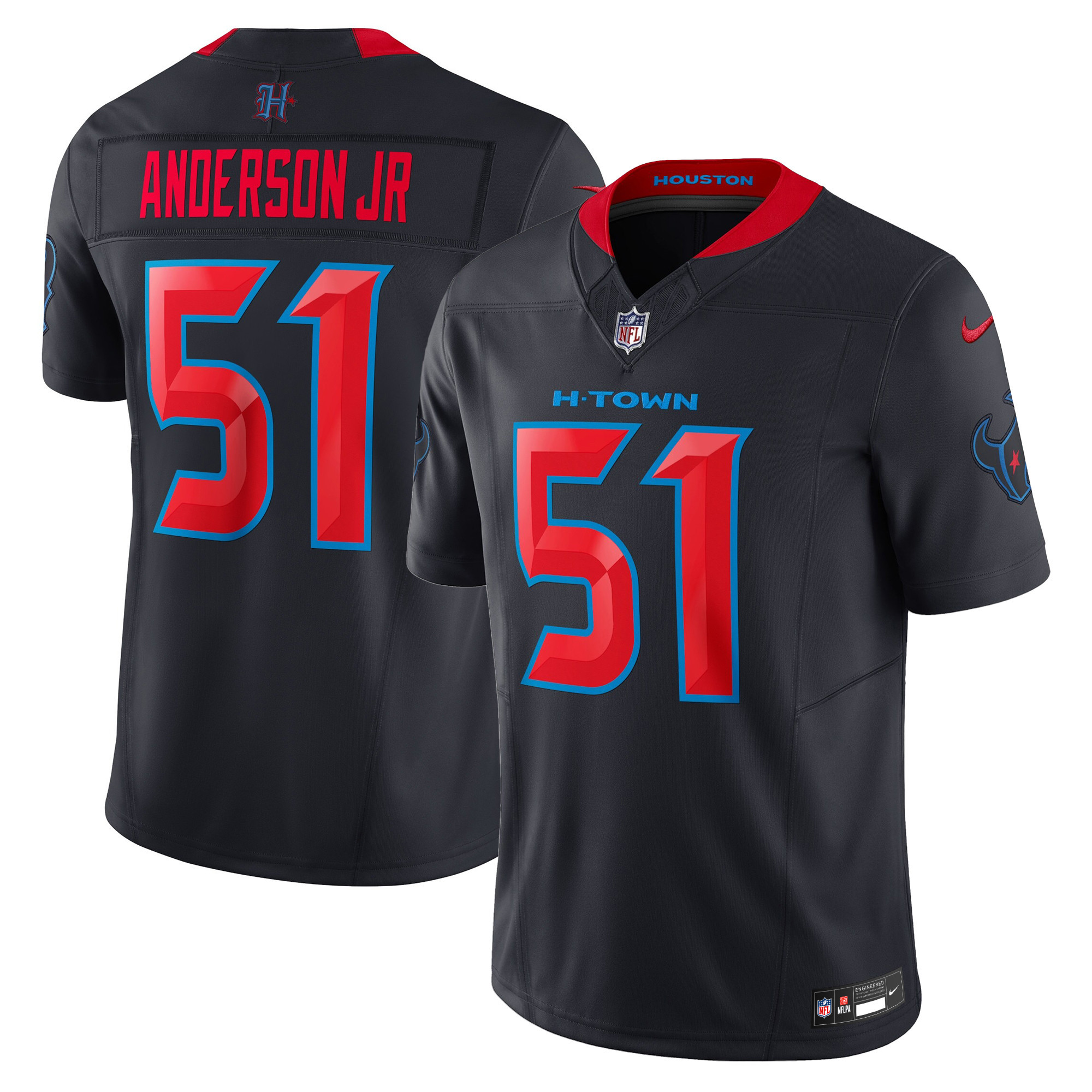 Men's Will Anderson Jr. Houston Texans 2024 Vapor Limited Blue Navy Limited Jersey - All Stitched