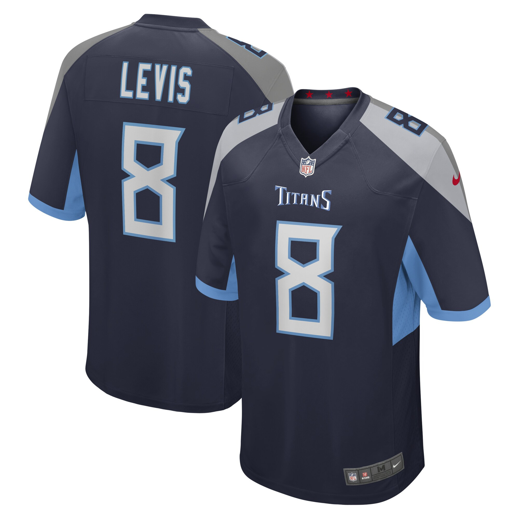 Men's Will Levis Tennessee Titans 2023 NFL Draft Navy Game Jersey – All Stitched