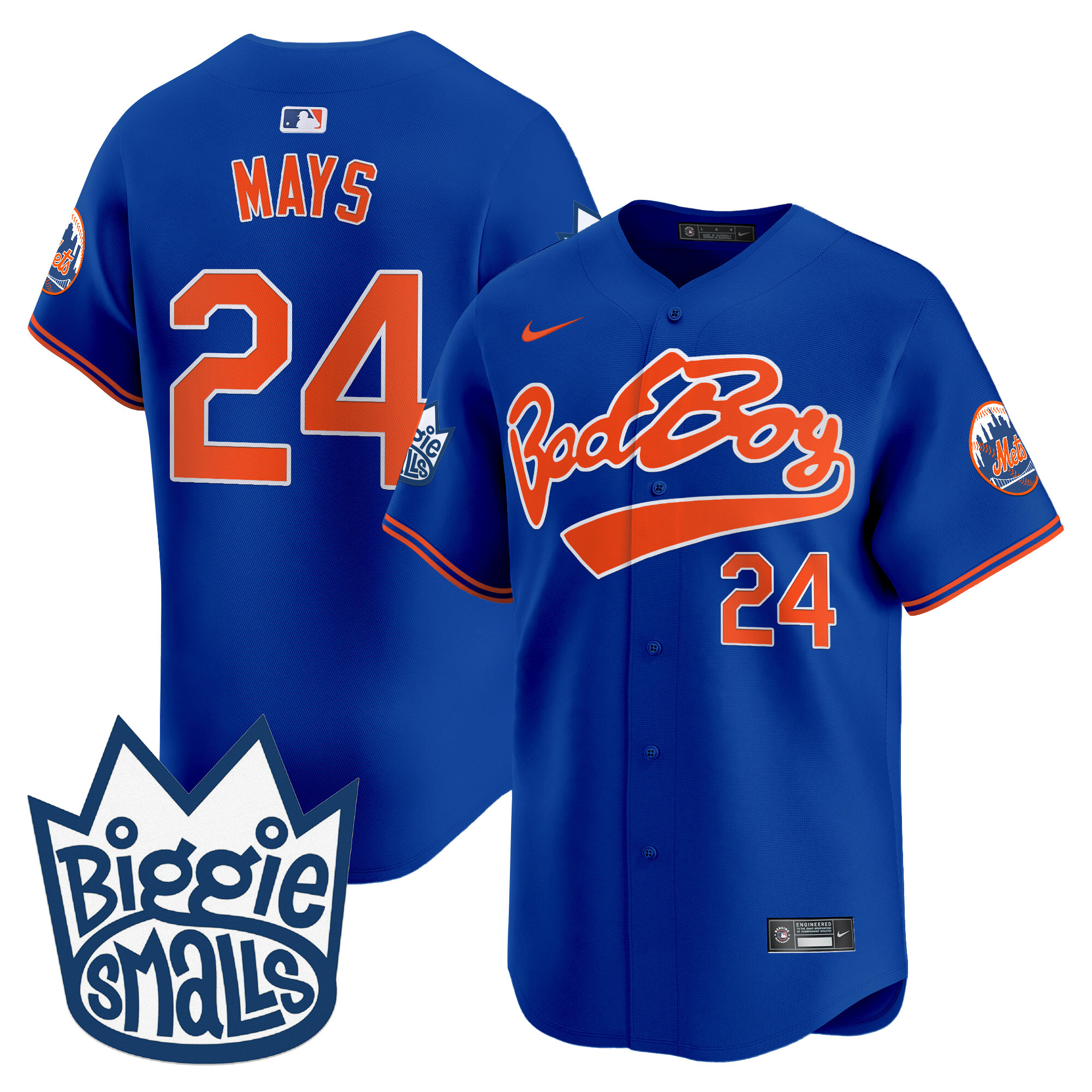 Men's Willie Mays New York Mets Biggie Smalls Vapor Premier Limited Royal Jersey - All Stitched