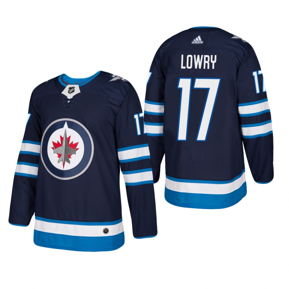 Men's Winnipeg Jets Adam Lowry #17 Home Navy Player Cheap Jersey