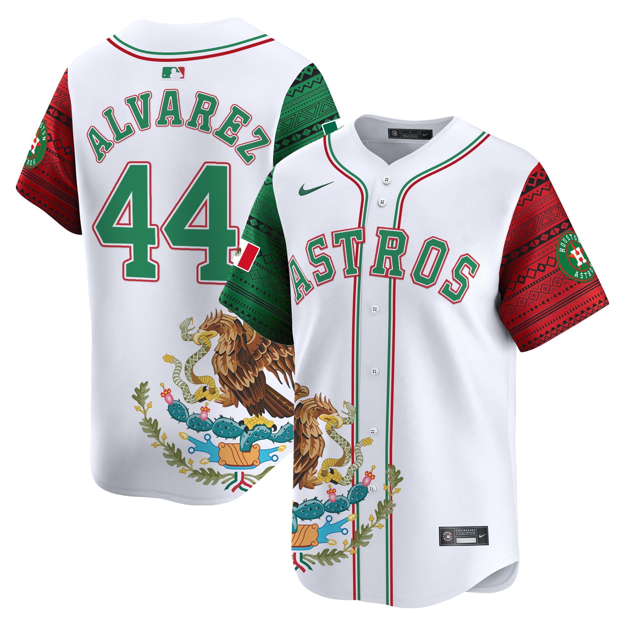 Men's Yordan ¡lvarez Houston Astros Aztec Mexico Vapor Premier Limited White Jersey - Printed