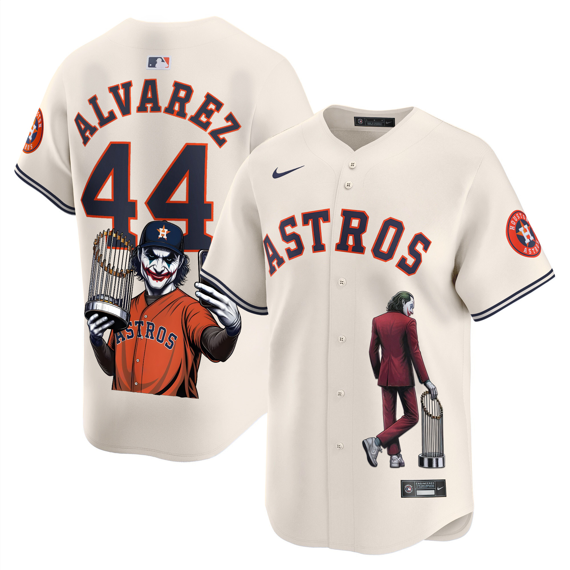 Men's Yordan ¡lvarez Houston Astros Joker Vapor Premier Limited Cream Jersey - Printed