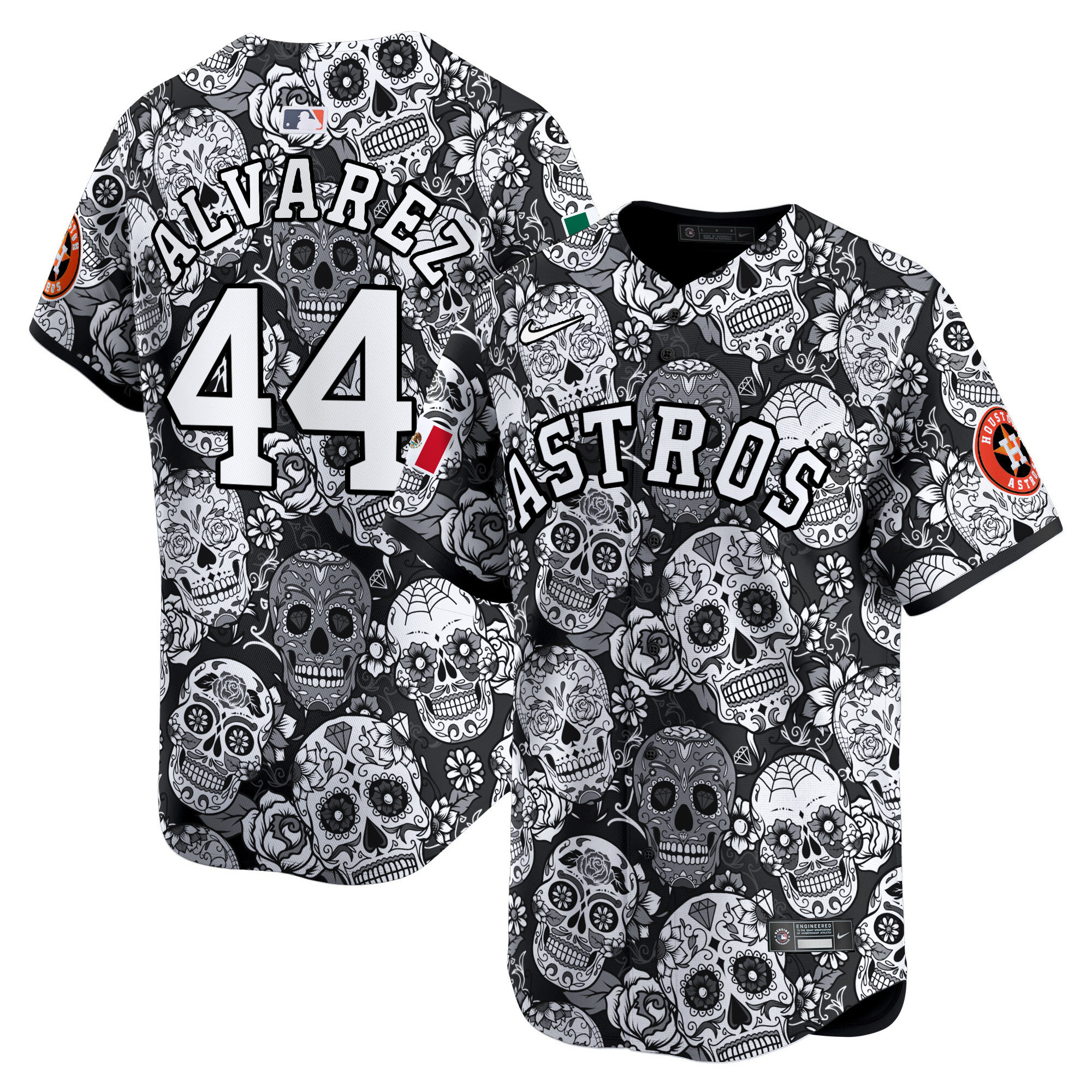 Men's Yordan ¡lvarez Houston Astros Sugar Skull Mexico Vapor Premier Limited White Jersey - Printed