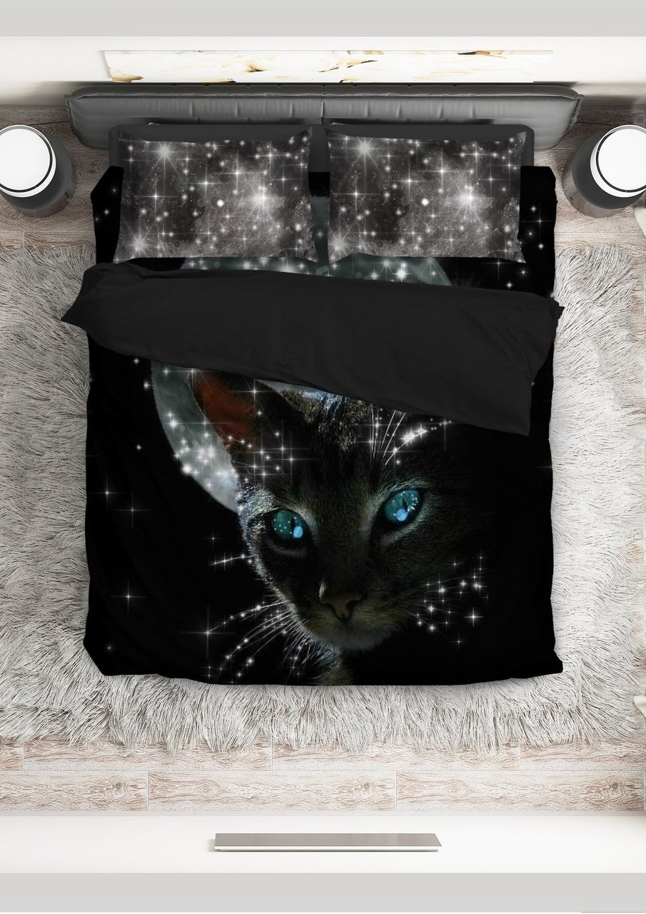 Meowy Cat Witch 30% Off 3D Customized Duvet Cover Bedding Set