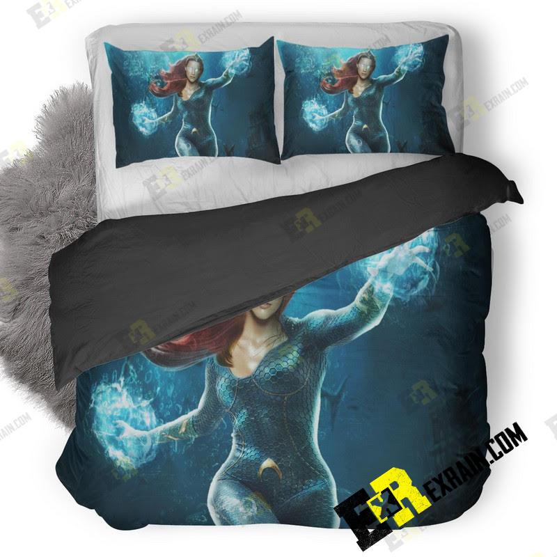 Mera Aquaman Movie Poster Nd 3D Customized Duvet Cover Bedding Set